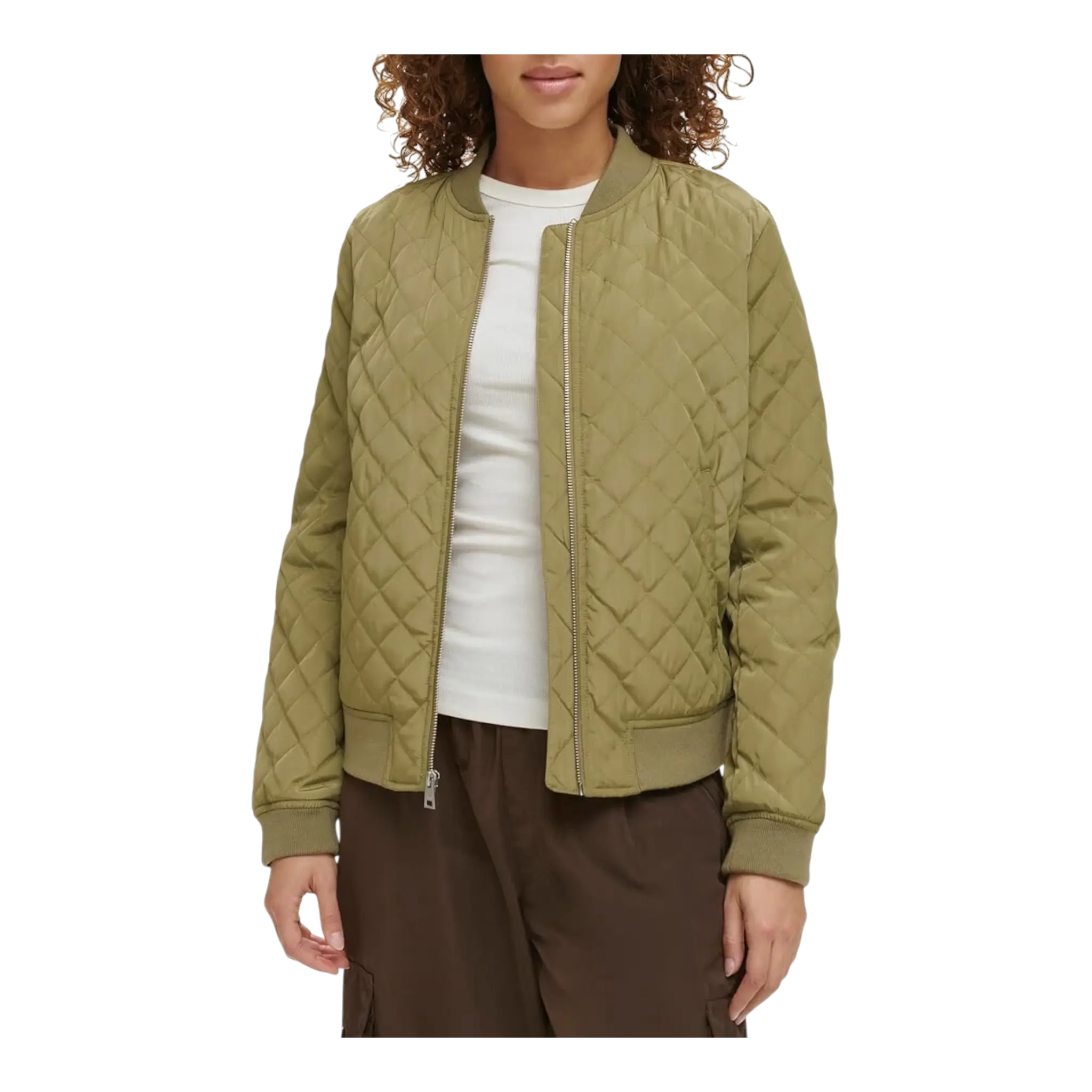 Levi’s Diamond Quilted Bomber Women’s Jacket Olive Tree Levis