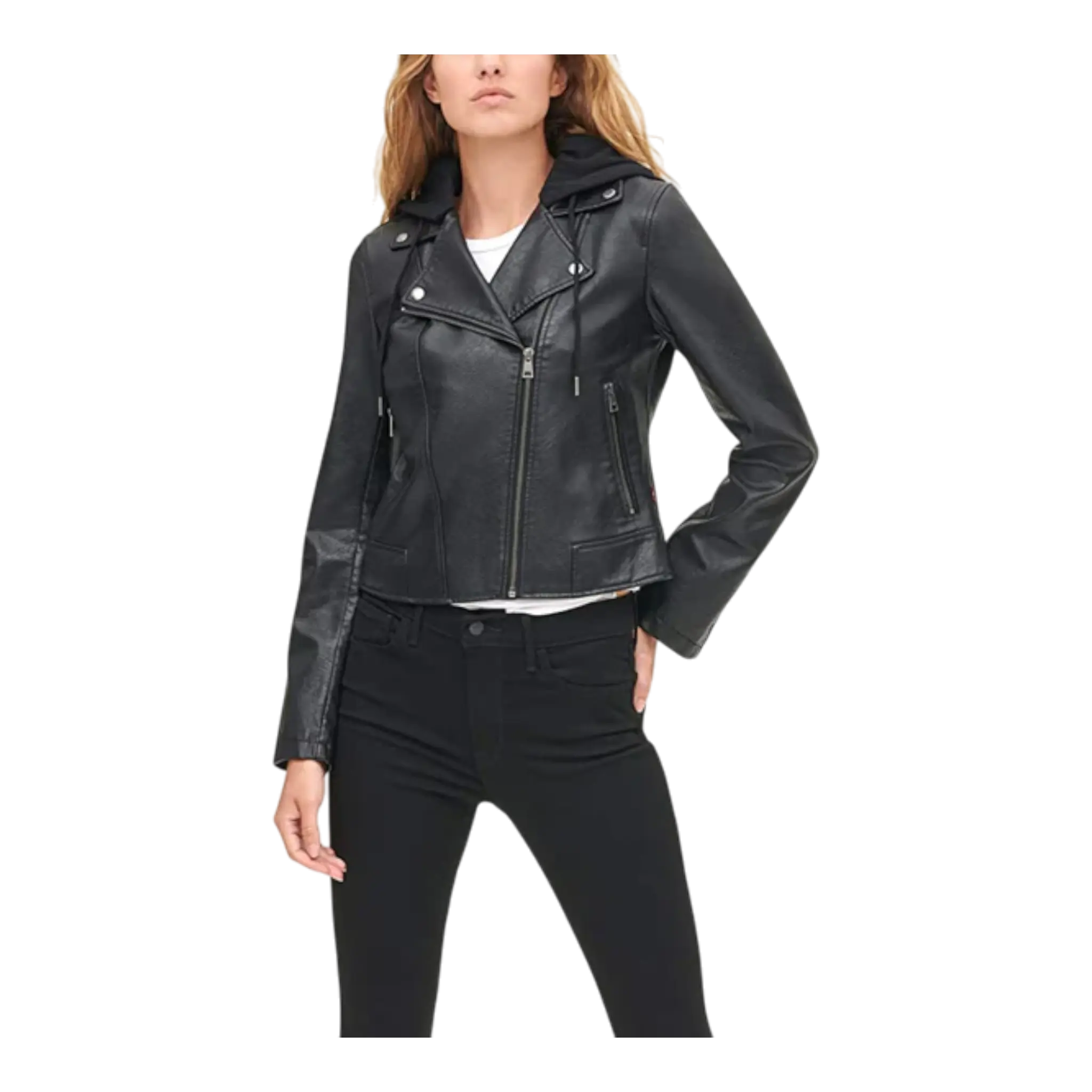 Levi’s Faux Leather Classic Asymmetrical Motorcycle Jacket Women’s Black Levis