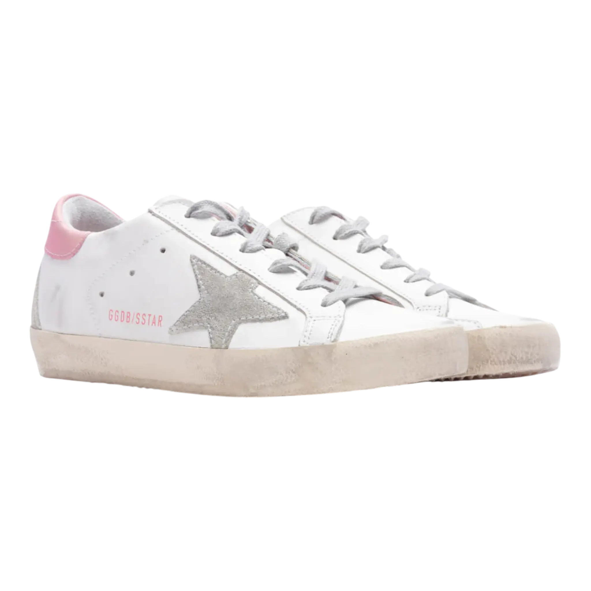 Golden Goose Super-Star Women Sneakers White Gray Suede Cream GOLDEN GOOSE
