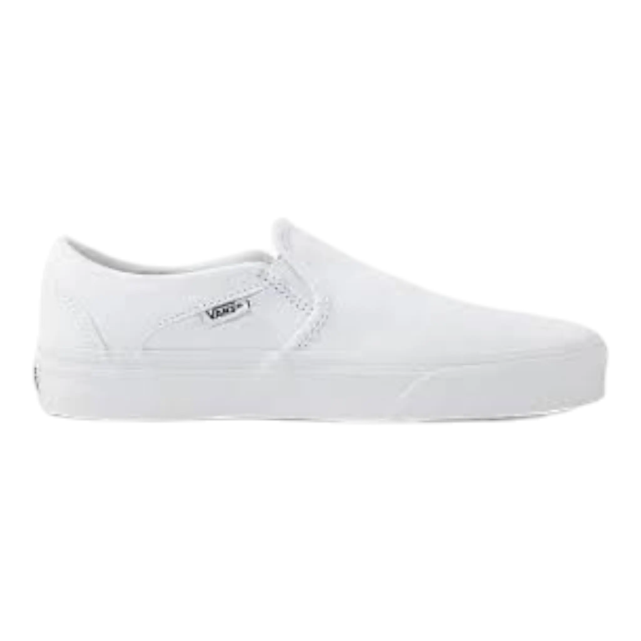 Vans Asher Unisex Slip-On Sneakers True White Canvas Vans