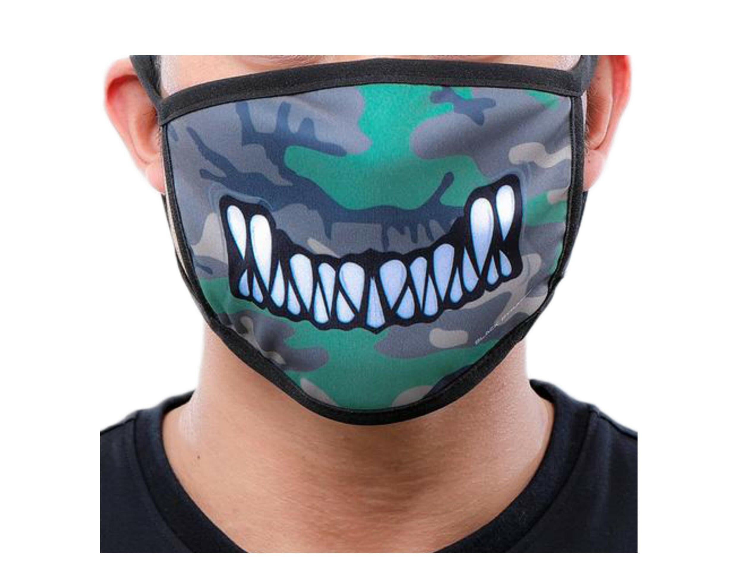 Black Pyramid Monster Bite Face Mask.