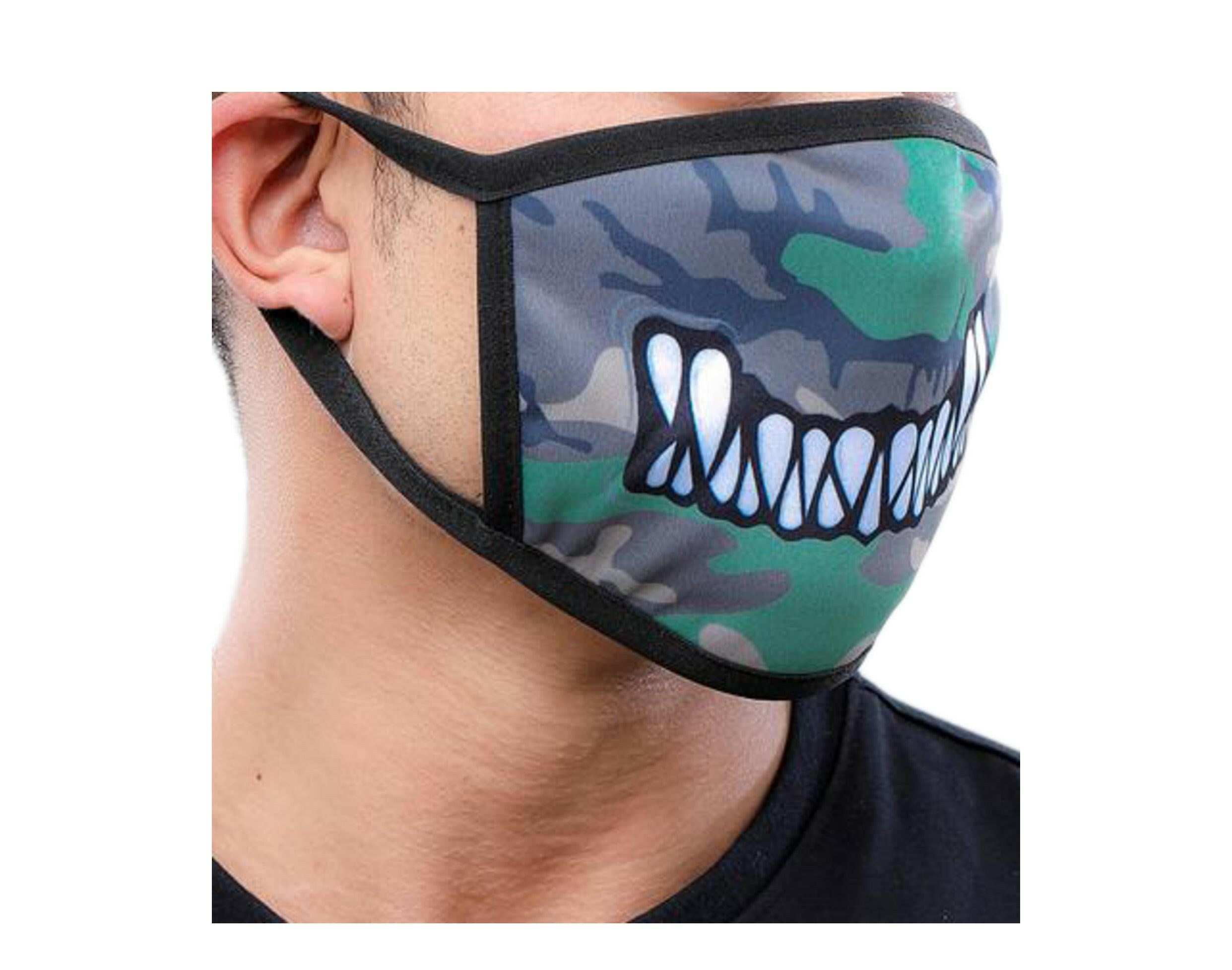 Black Pyramid Monster Bite Face Mask.