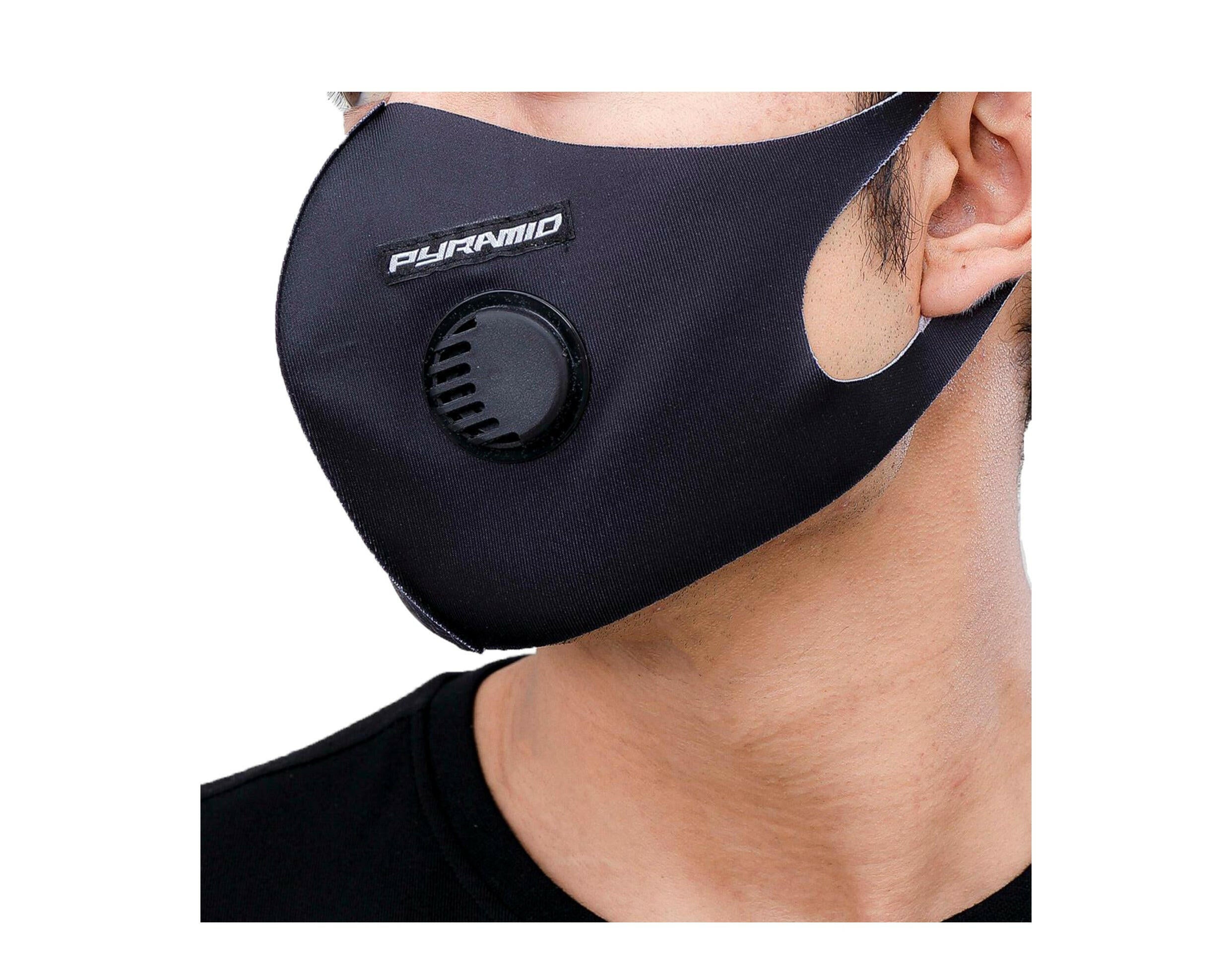 Black Pyramid Spider Web Face Mask.