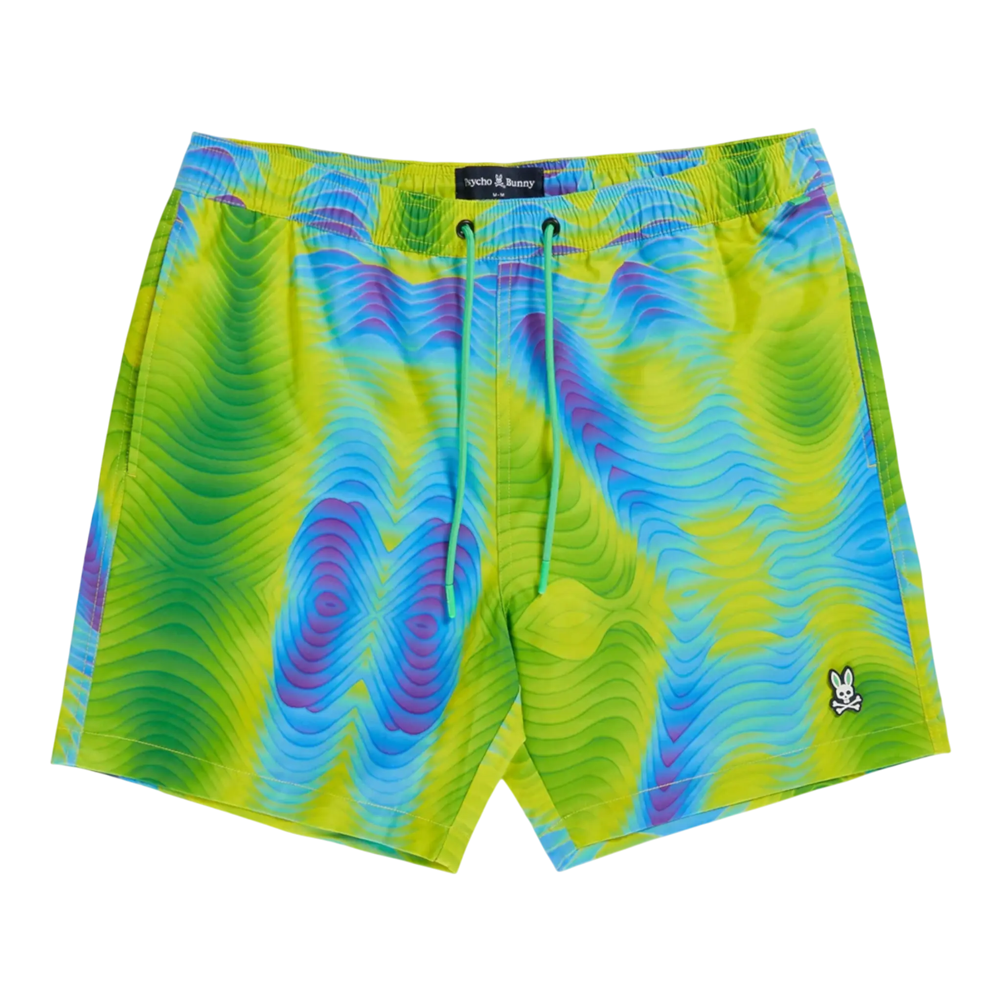 Psycho Bunny Montgomery All Over Print Men's Swim Trunks Psycho Bunny