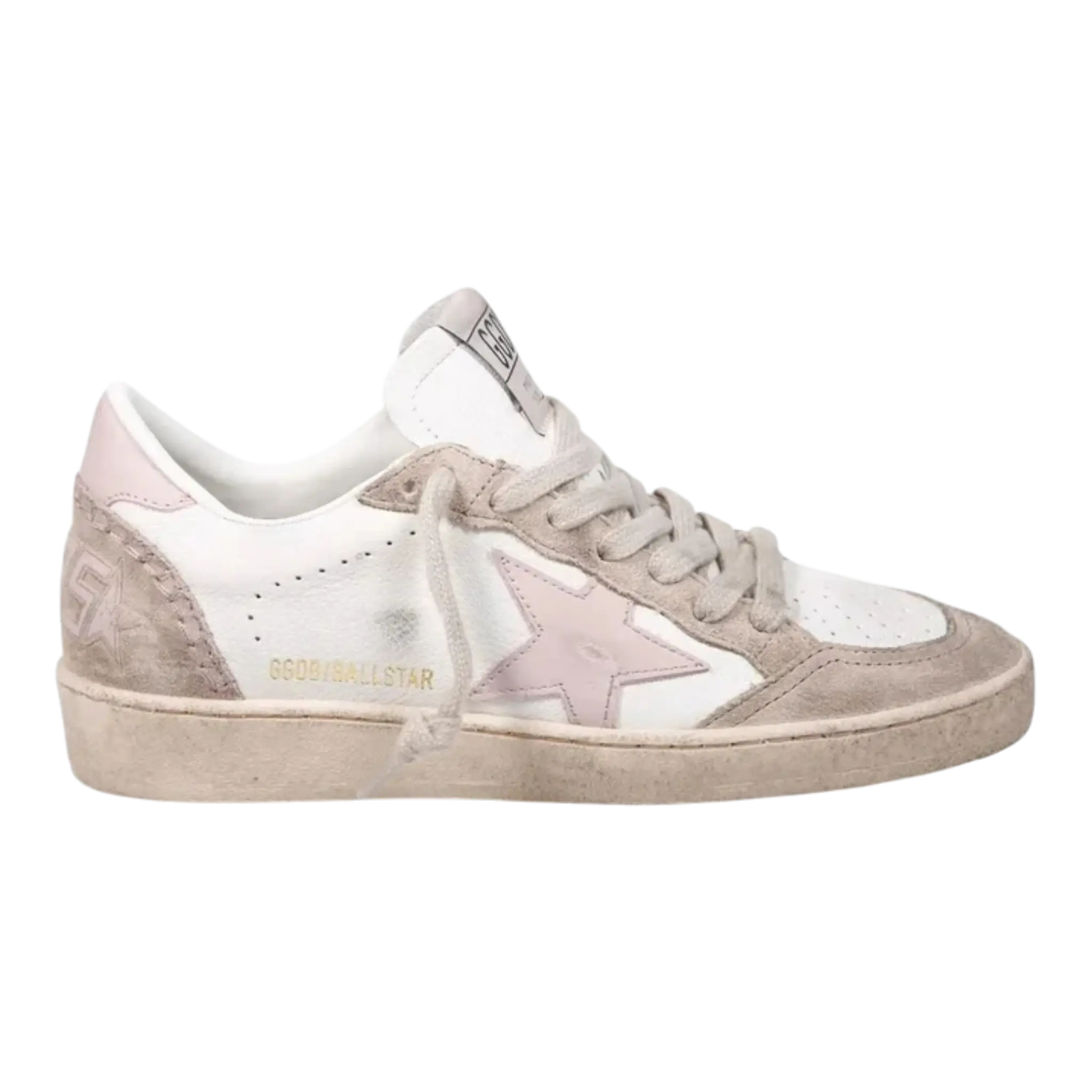 Golden Goose Ball Star Women Sneakers White Pink Beige Leather GOLDEN GOOSE