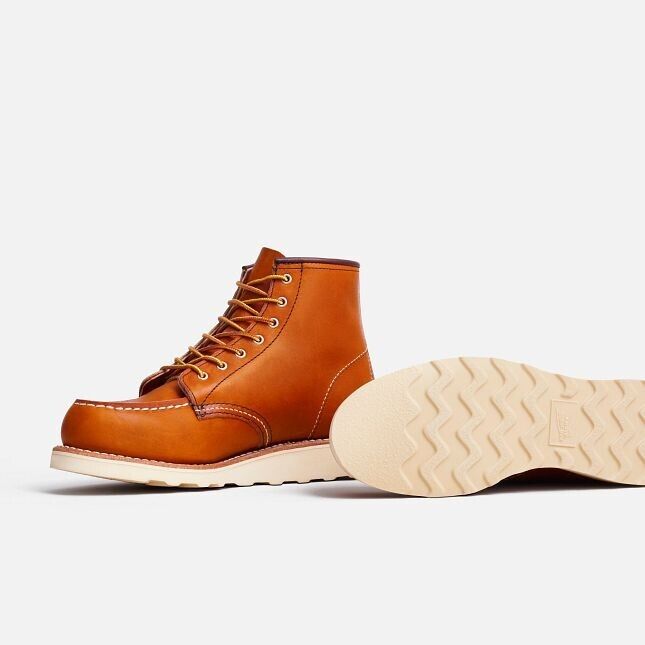 Red Wing Heritage Classic 3375 Women's Brown Leather Moc Toe 6-Inch Ankle Boots