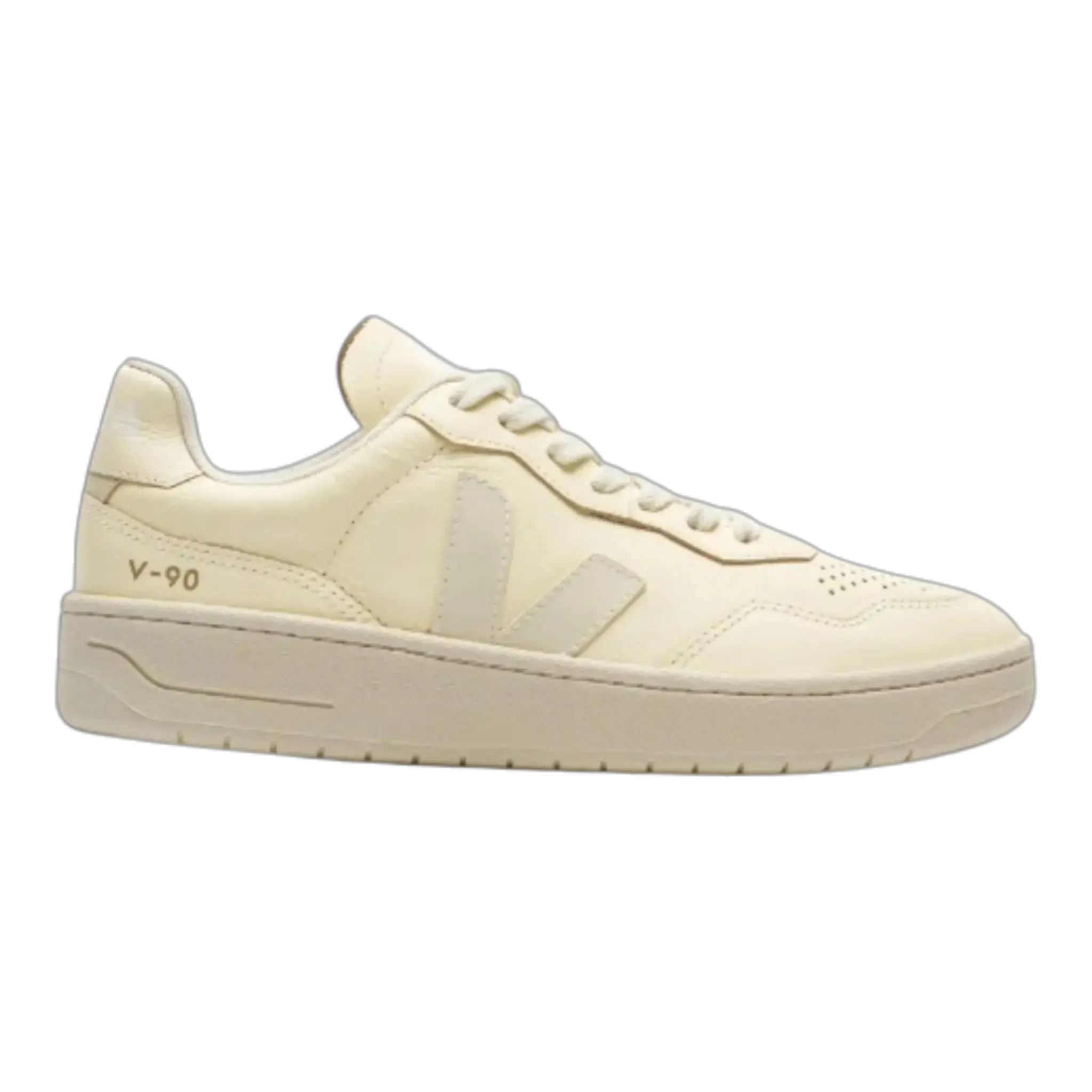 Veja V-90 VD2003381A Sneakers Women's Cashew Pierre Leather Comfort Casual Shoes VEJA