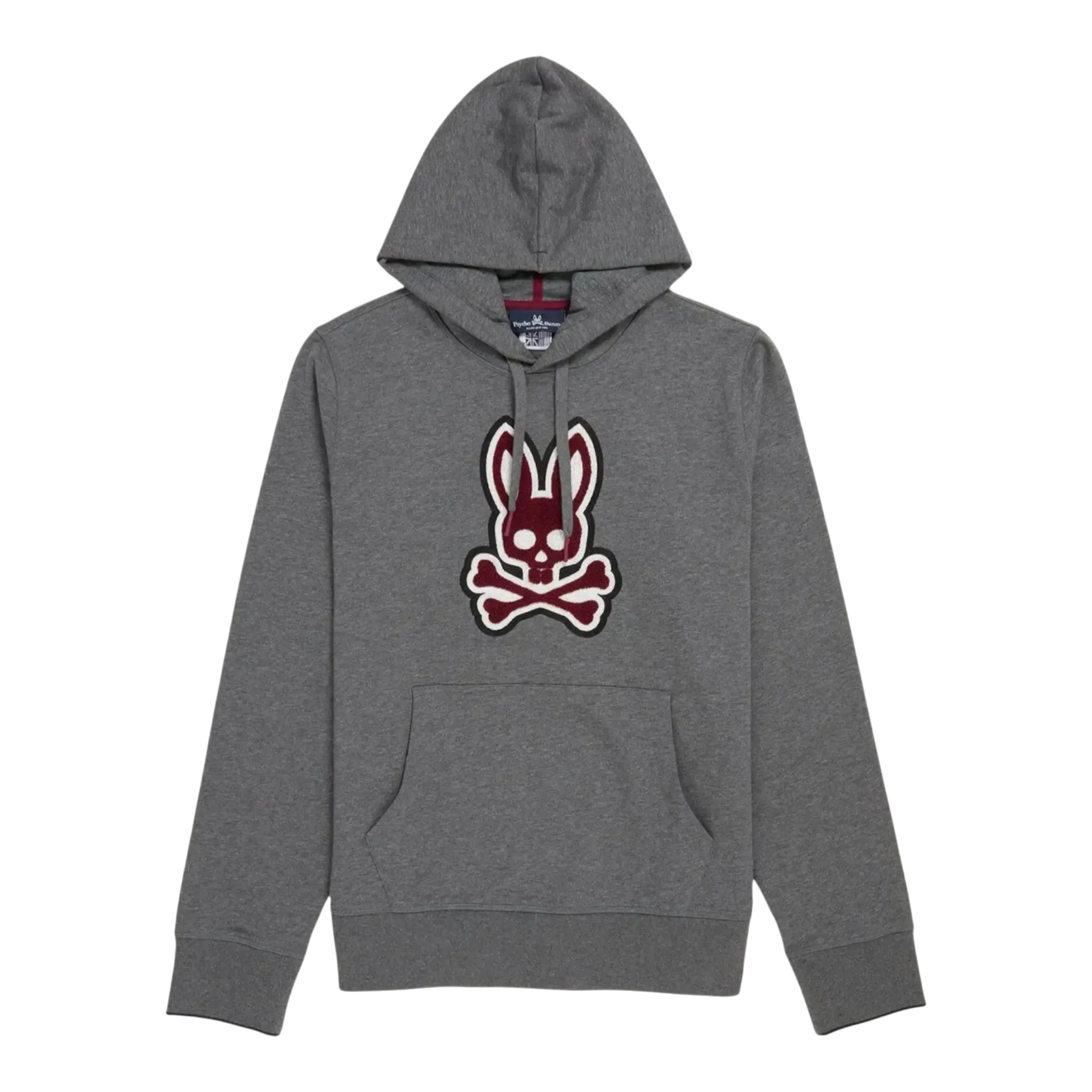 Psycho Bunny Patchin Chenille Bunny Logo Pullover Men's Hoodie Psycho Bunny