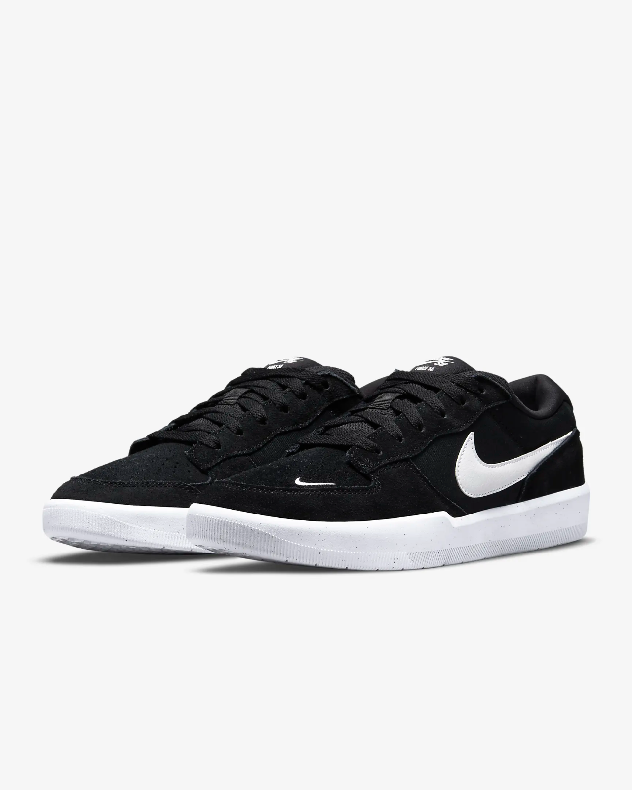Nike SB Force 58 Sneakers Men's Black Suede Skateboard Shoes