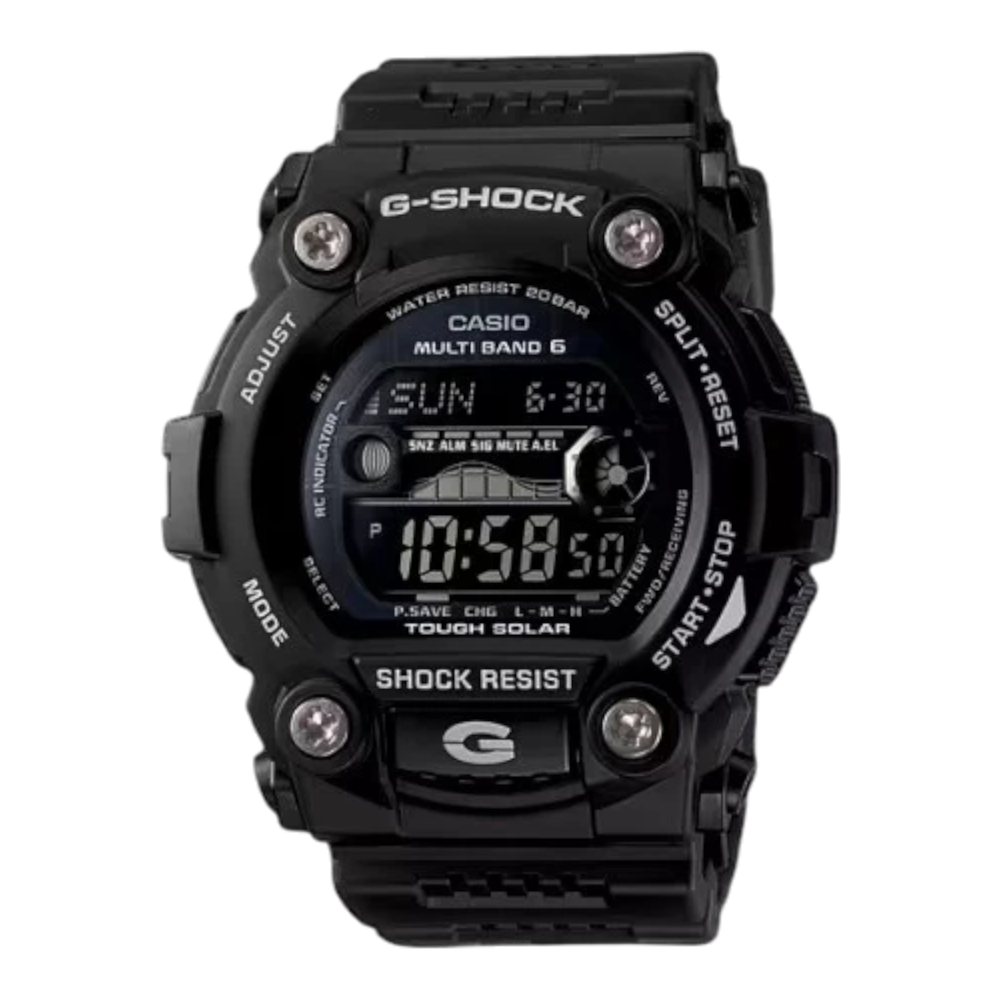 Casio G-Shock GW7900 BlackOut Digital Tide Graph Resin Watch G-Shock