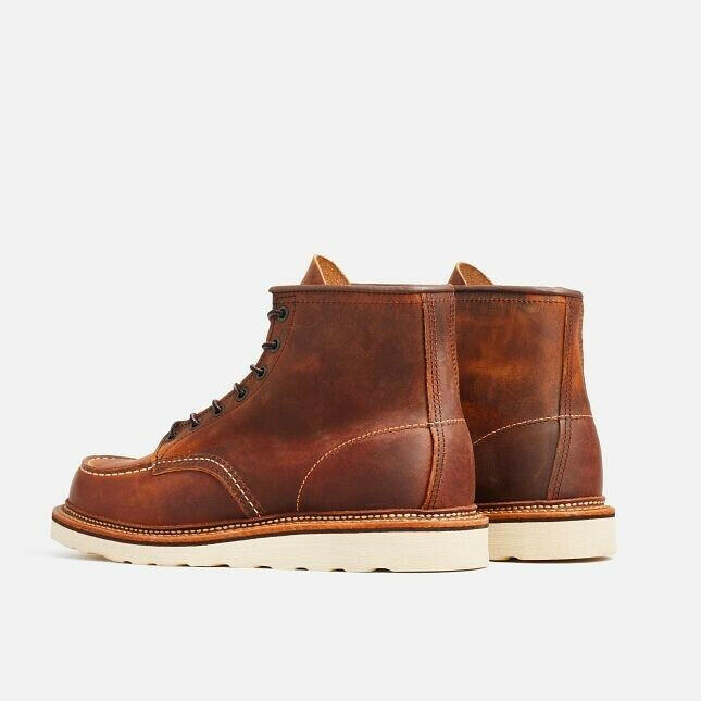 Red Wing Classic 1907 Men's Copper Rough & Tougs Leather Moc Toe 6" Boots.