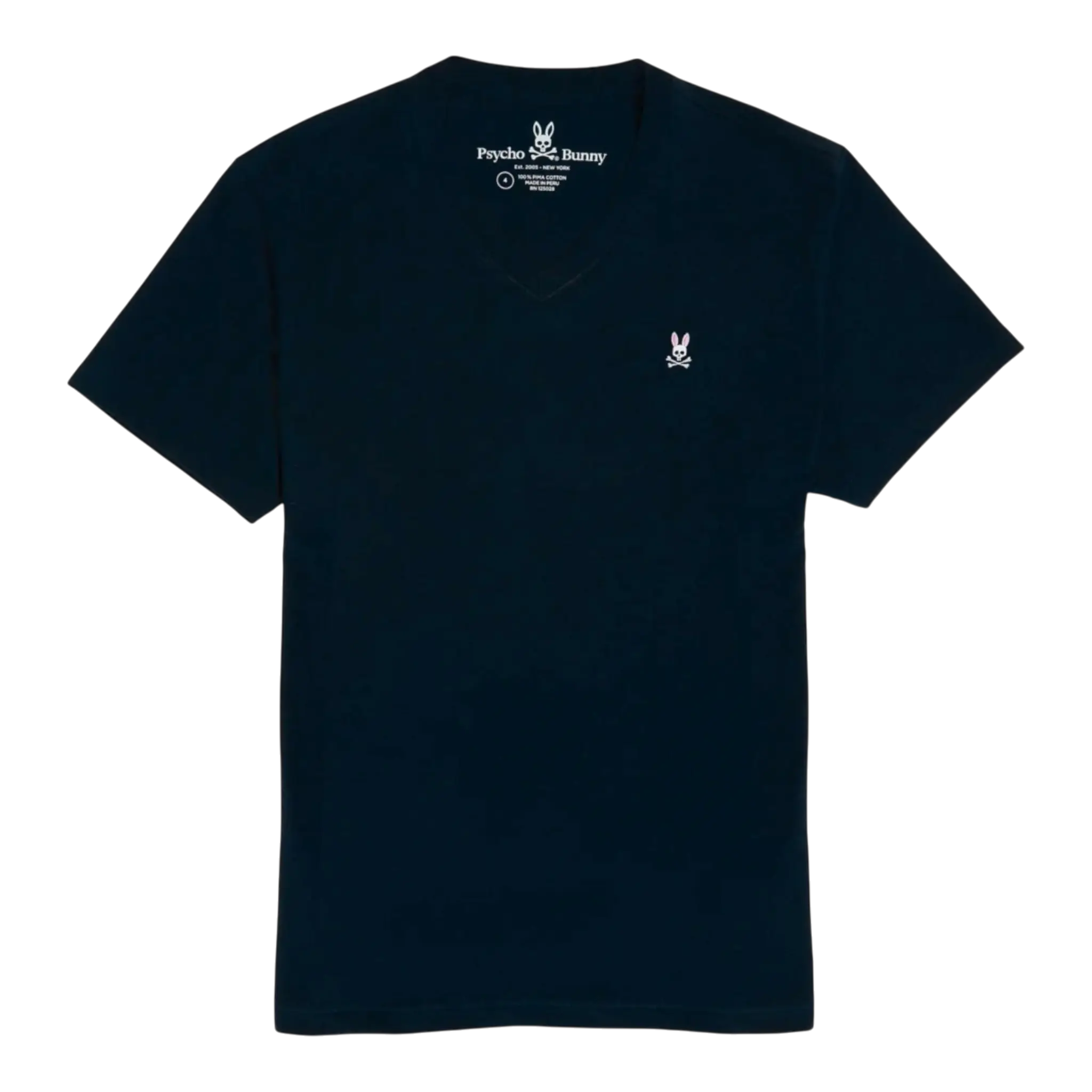 Psycho Bunny Classic V-Neck Men's Big and Tall Tee Shirt Psycho Bunny