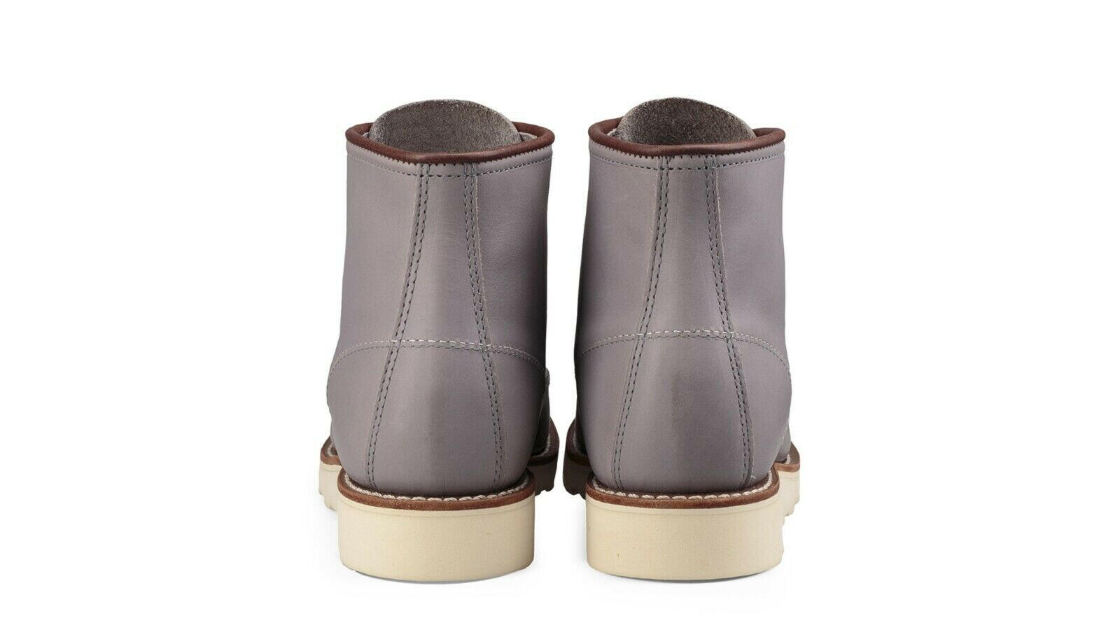 Red Wing Heritage Classic 3378 Women 6.5 Gray Leather Moc Toe 6-Inch Ankle Boots.
