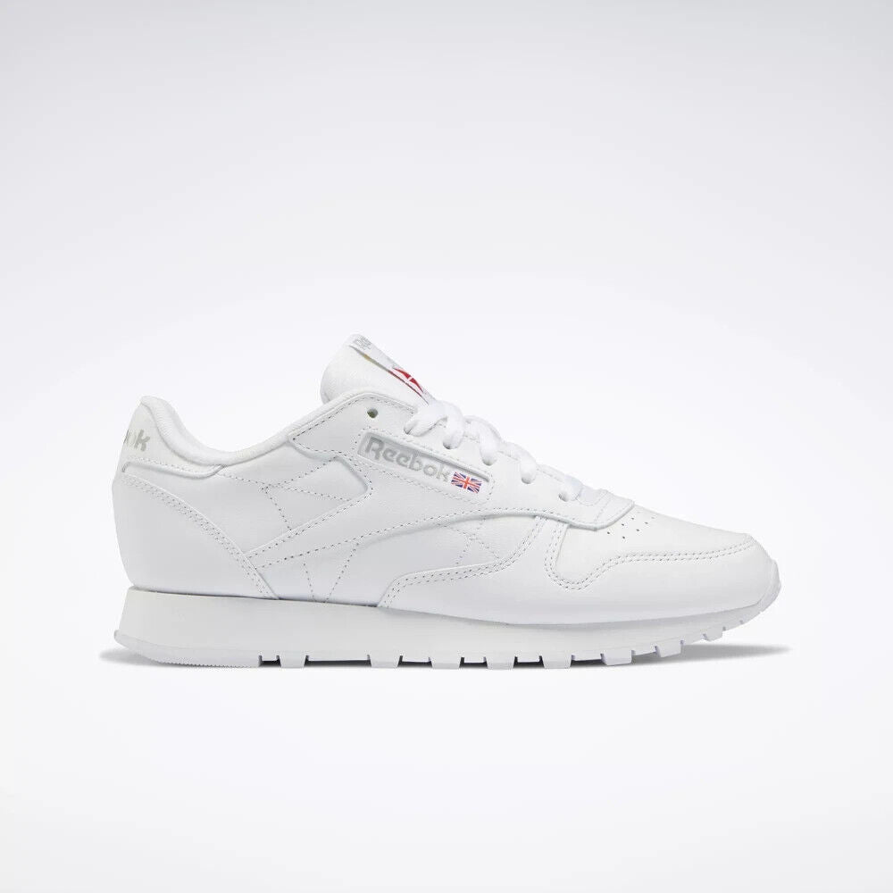Reebok Classic Leather Fashion Sneaker Men's White Gray Low Top Shoes