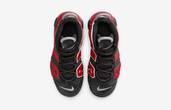 Nike Air More Uptempo Sneaker Kids Black Red Pre-School Casual Shoes