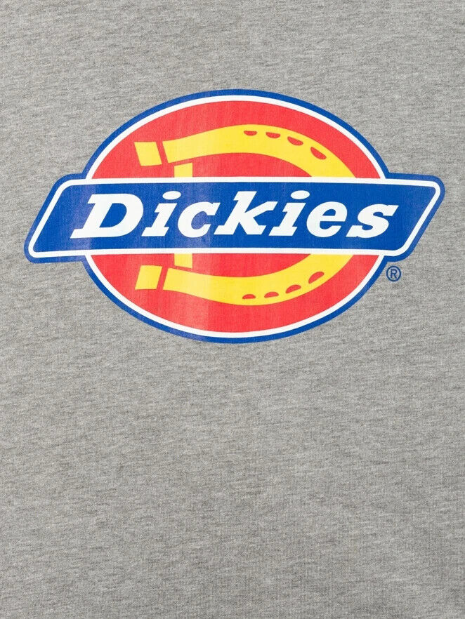 Dickies T-Shirt Men's Gray Horseshoe Logo Crew Neck Short Sleeve Pullover