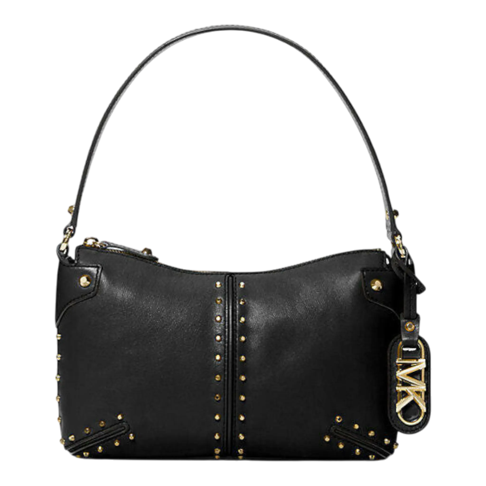 Michael Kors Astor Shoulder Bag Women Large Black Leather Studded Michael Kors