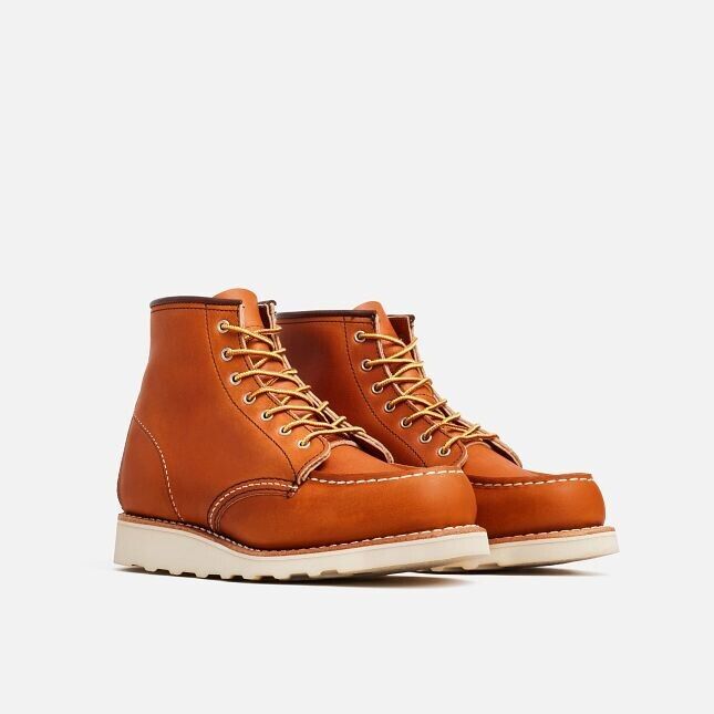 Red Wing Heritage Classic 3375 Women's Brown Leather Moc Toe 6-Inch Ankle Boots