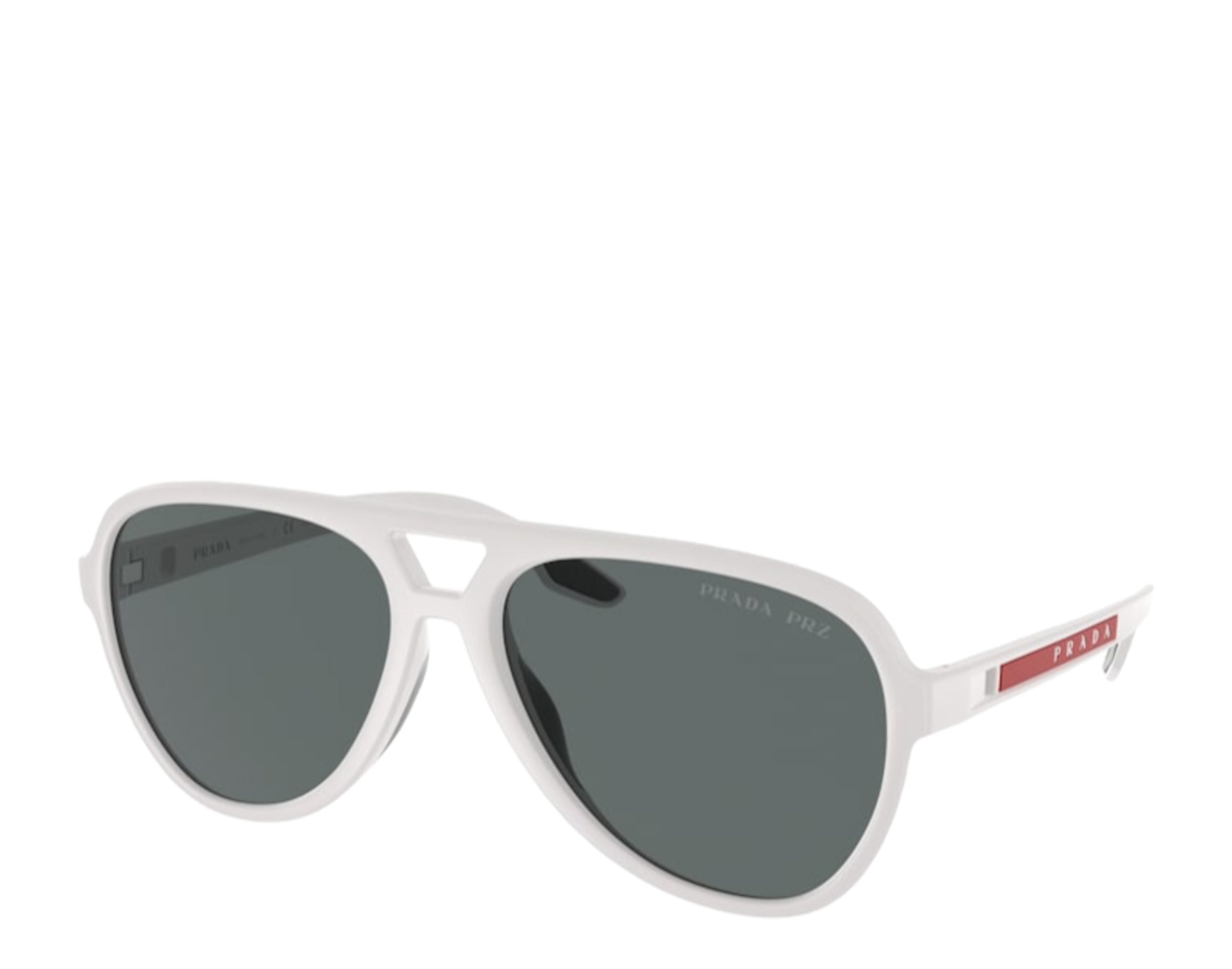 Prada white aviator clearance sunglasses