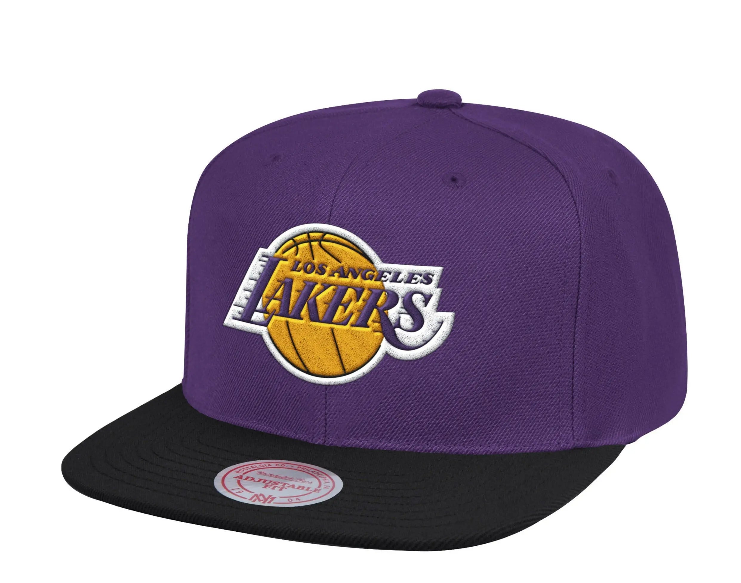 Mitchell & Ness 2 Tone HWC Classic Los Angeles Lakers Snapback Hat.
