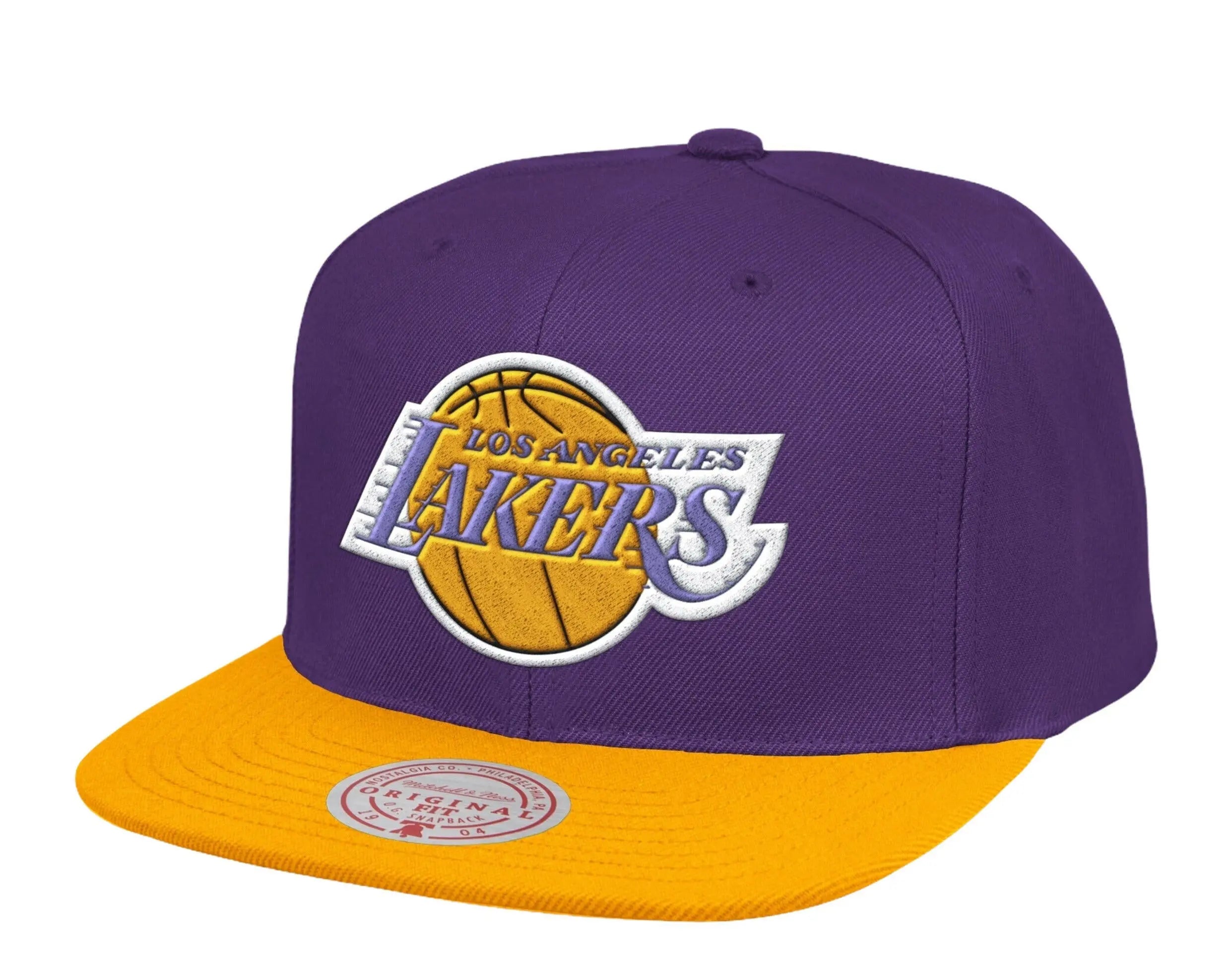 Mitchell & Ness NBA Los Angeles Lakers HWC 1988 Finals Patch Snapback Hat.