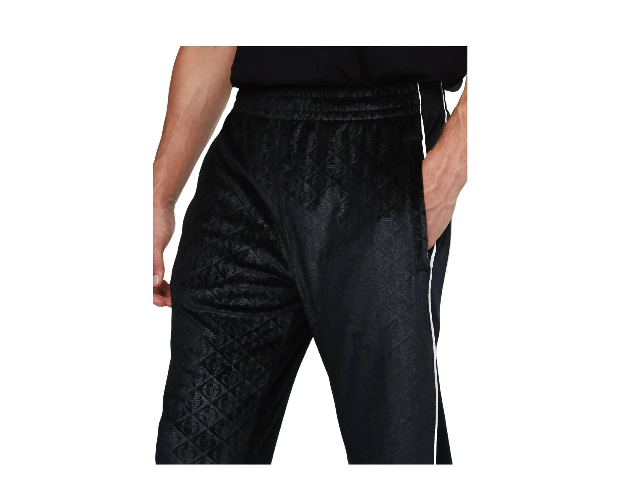 Sergio Tacchini Debossed Velour Track Pants.