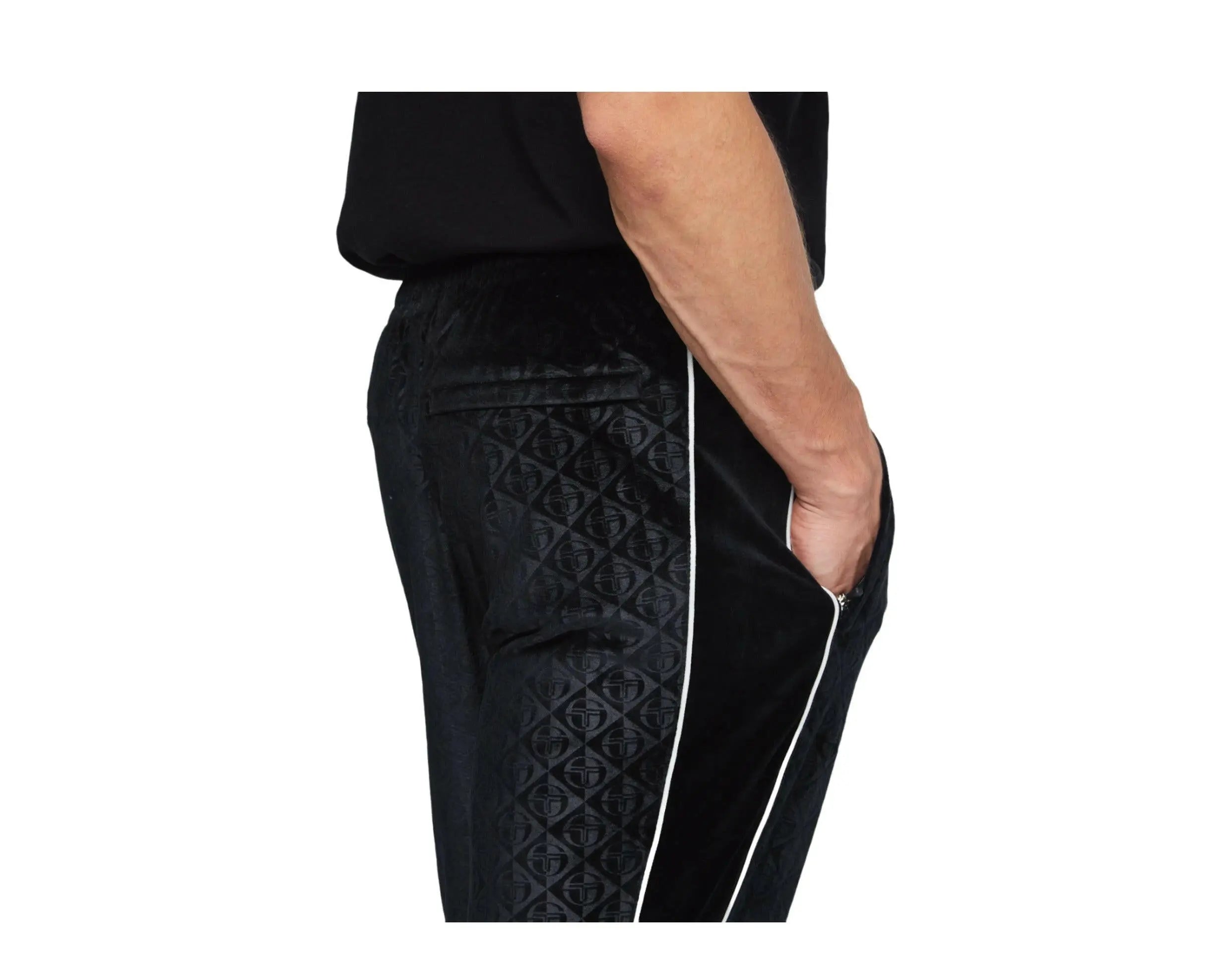 Sergio Tacchini Debossed Velour Track Pants.