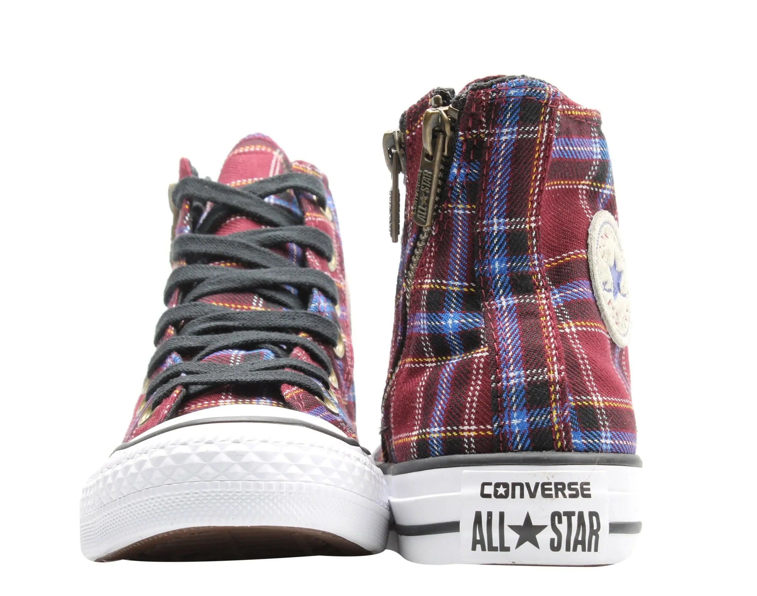 Converse Chuck Taylor All Star Dual Zip Hi Plaid Women's Sneakers.