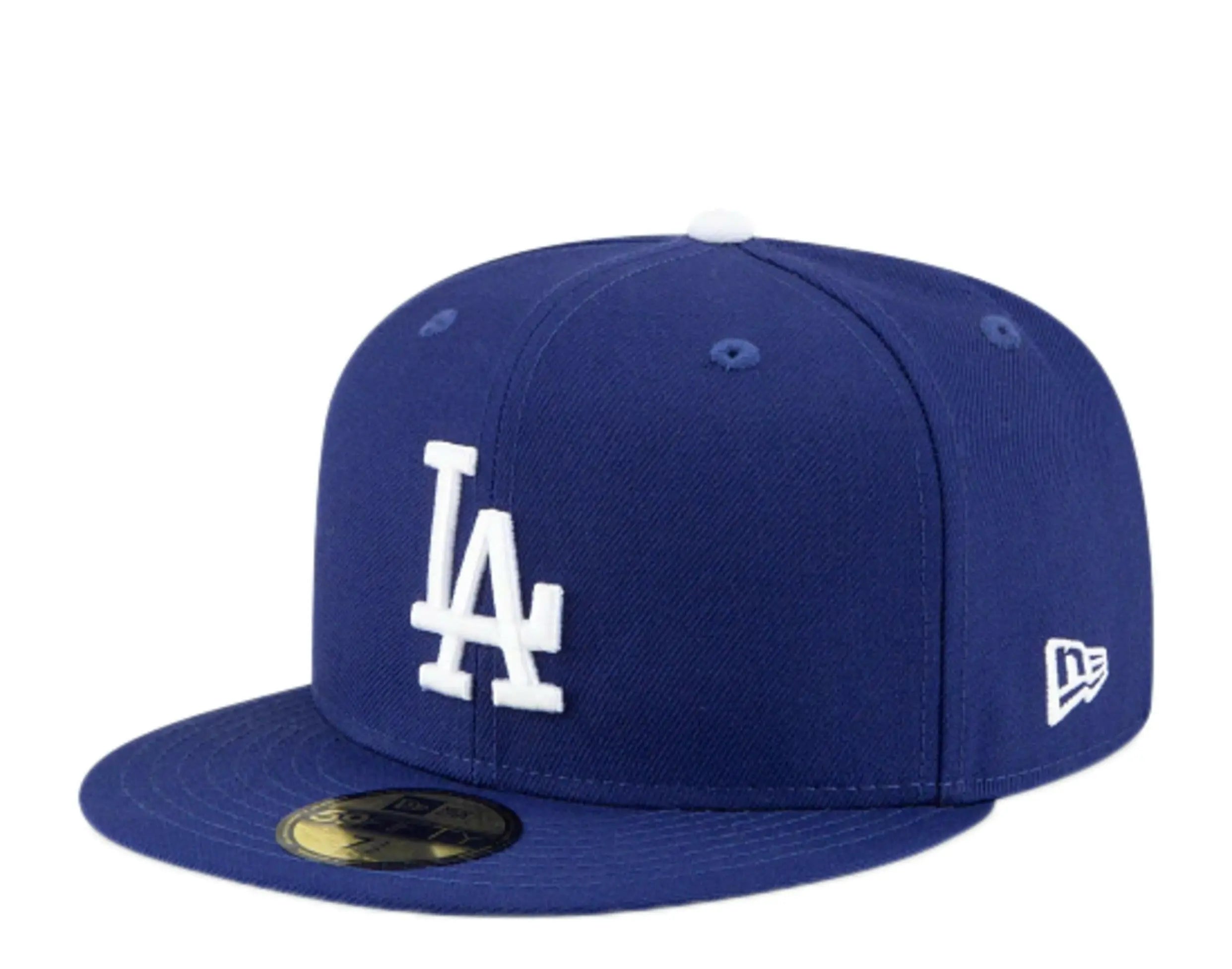 New Era 59Fifty MLB Los Angeles Dodgers Icy 1980 ASG Side Patch Fitted Hat W/ Baby Blue Undervisor.