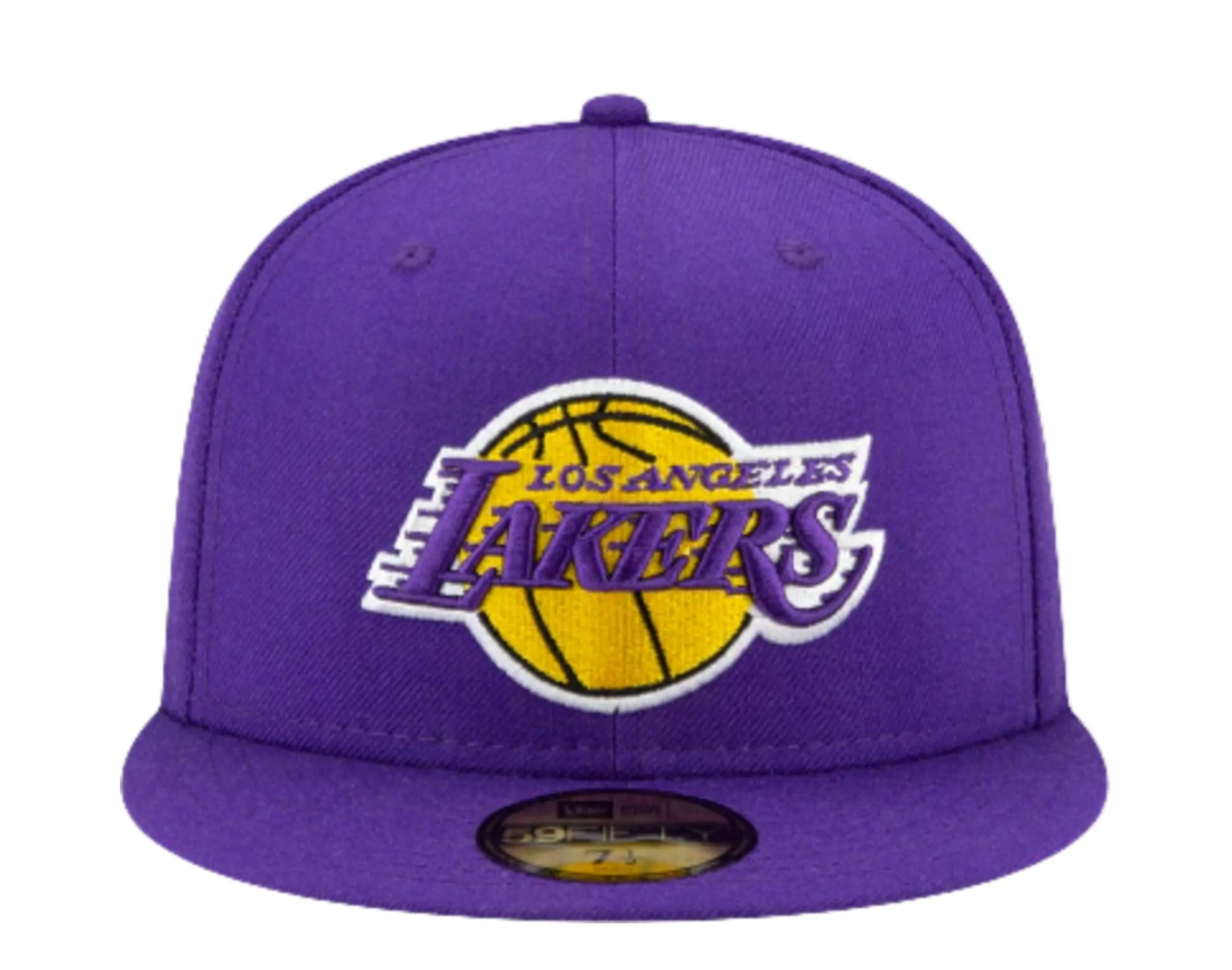 New Era 59Fifty NBA Los Angeles Lakers Icy Side Patch Fitted Hat W/ Baby Blue Undervisor.