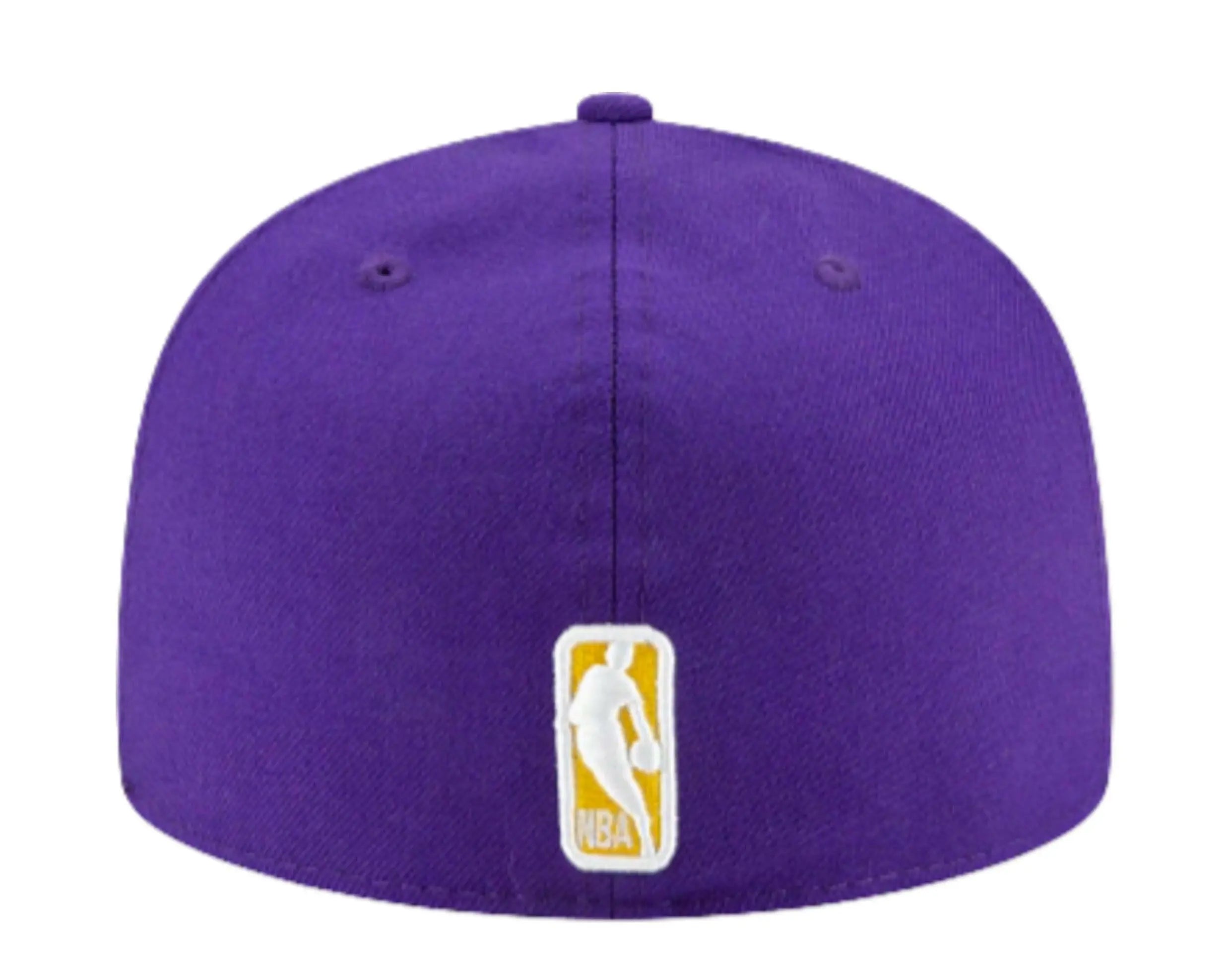 New Era 59Fifty NBA Los Angeles Lakers Icy Side Patch Fitted Hat W/ Baby Blue Undervisor.