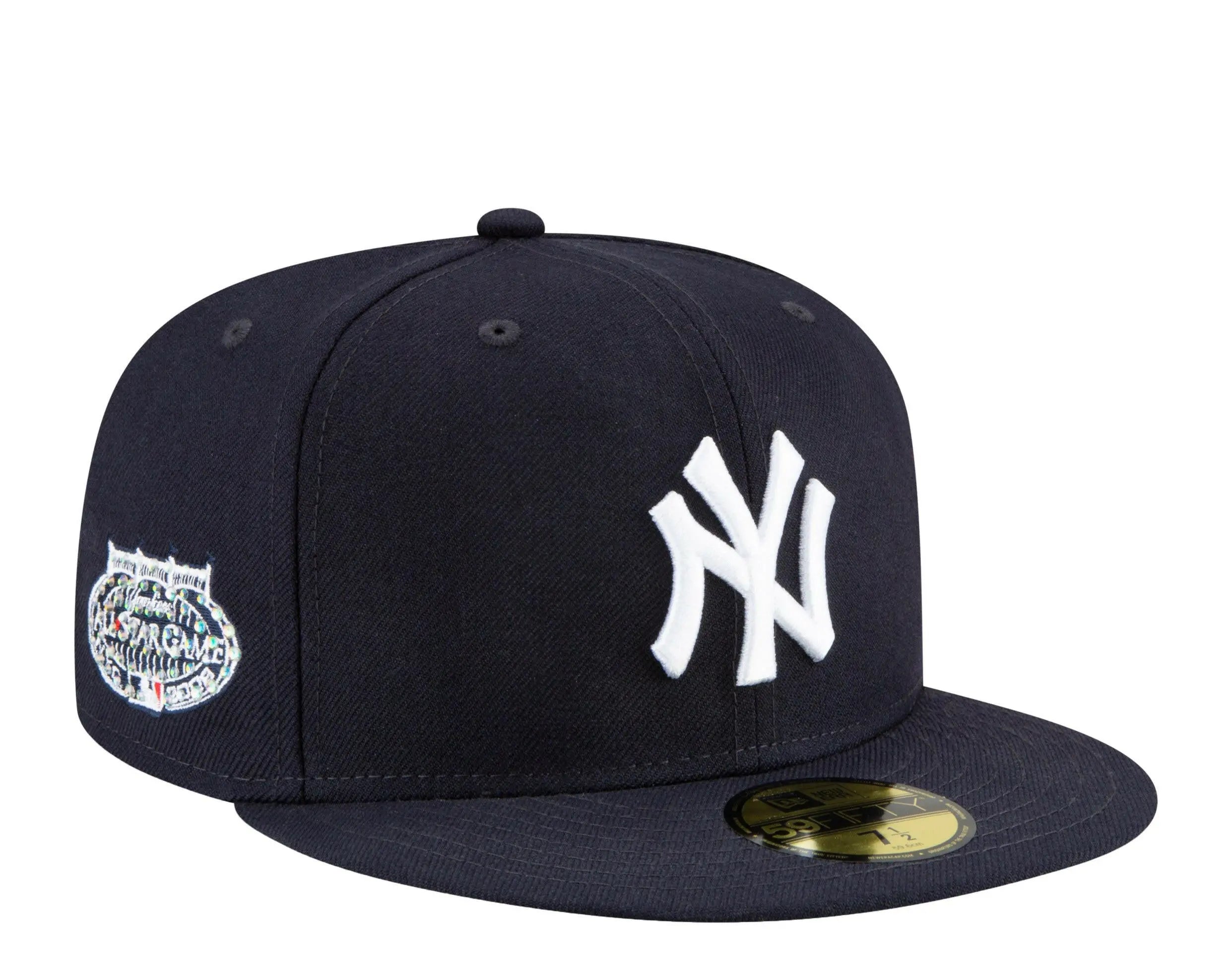 New Era 59Fifty MLB New York Yankees Icy 2008 ASG Side Patch Fitted Hat W/ Baby Blue Undervisor.