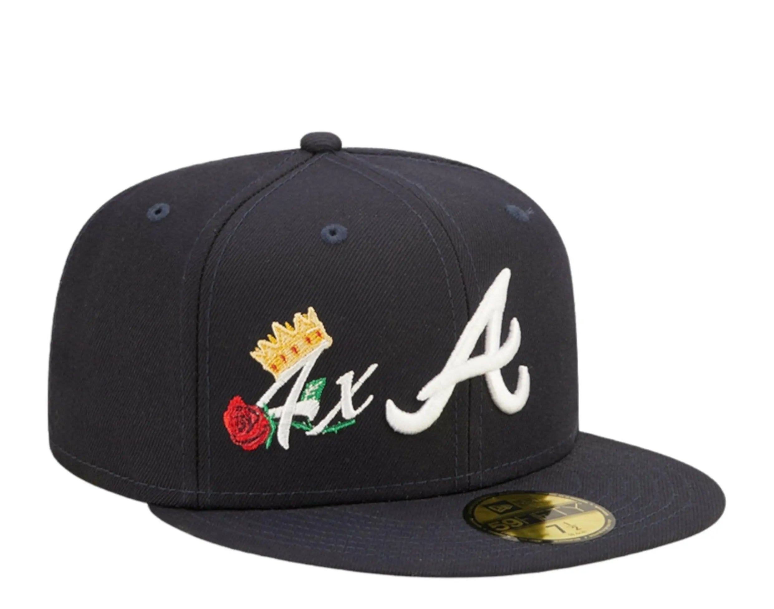 New Era 59Fifty MLB Atlanta Braves Crown Champs WS Fitted Hat.