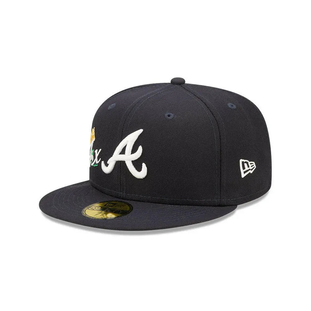 New Era 59Fifty MLB Atlanta Braves Crown Champs WS Fitted Hat.