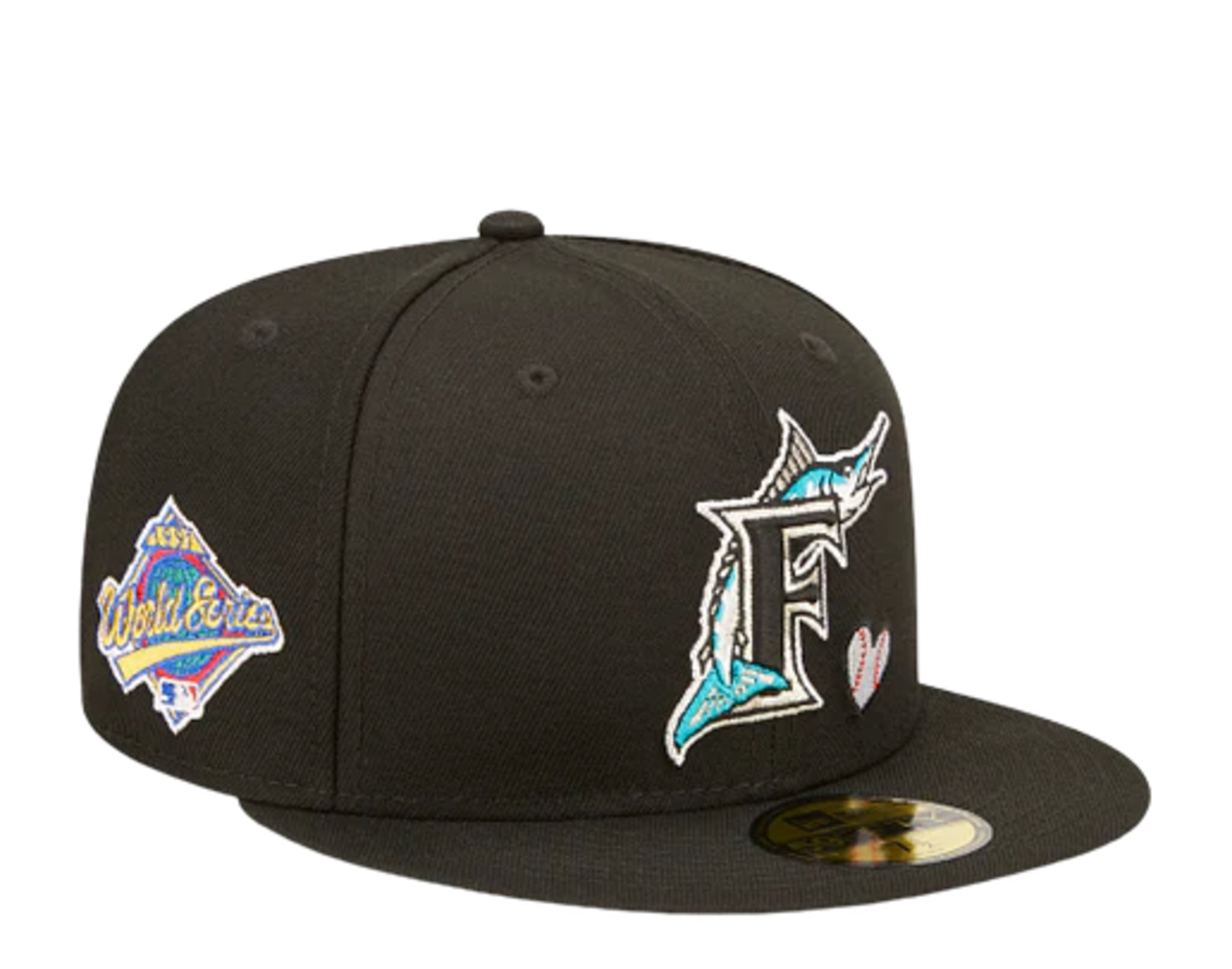 New Era 59Fifty MLB Florida Marlins Team Heart Fitted Hat