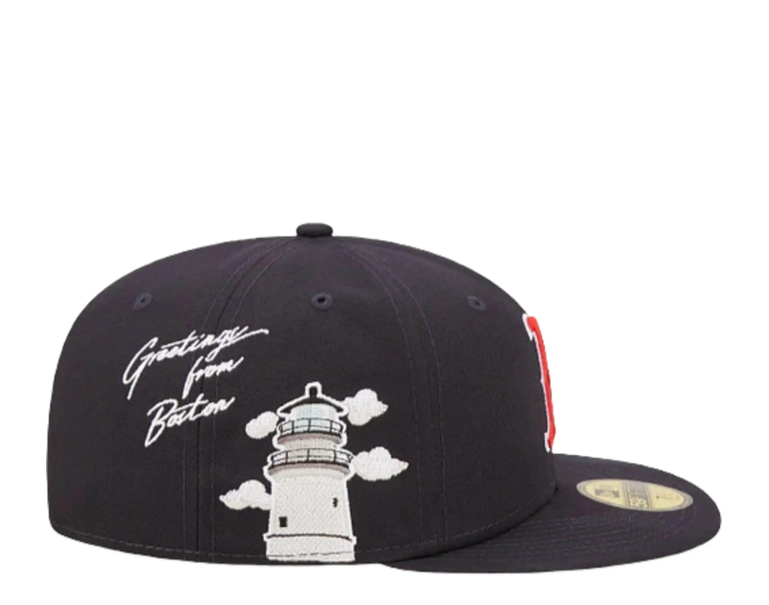 New Era 59Fifty MLB Boston Red Sox Cloud Icon Fitted Hat.