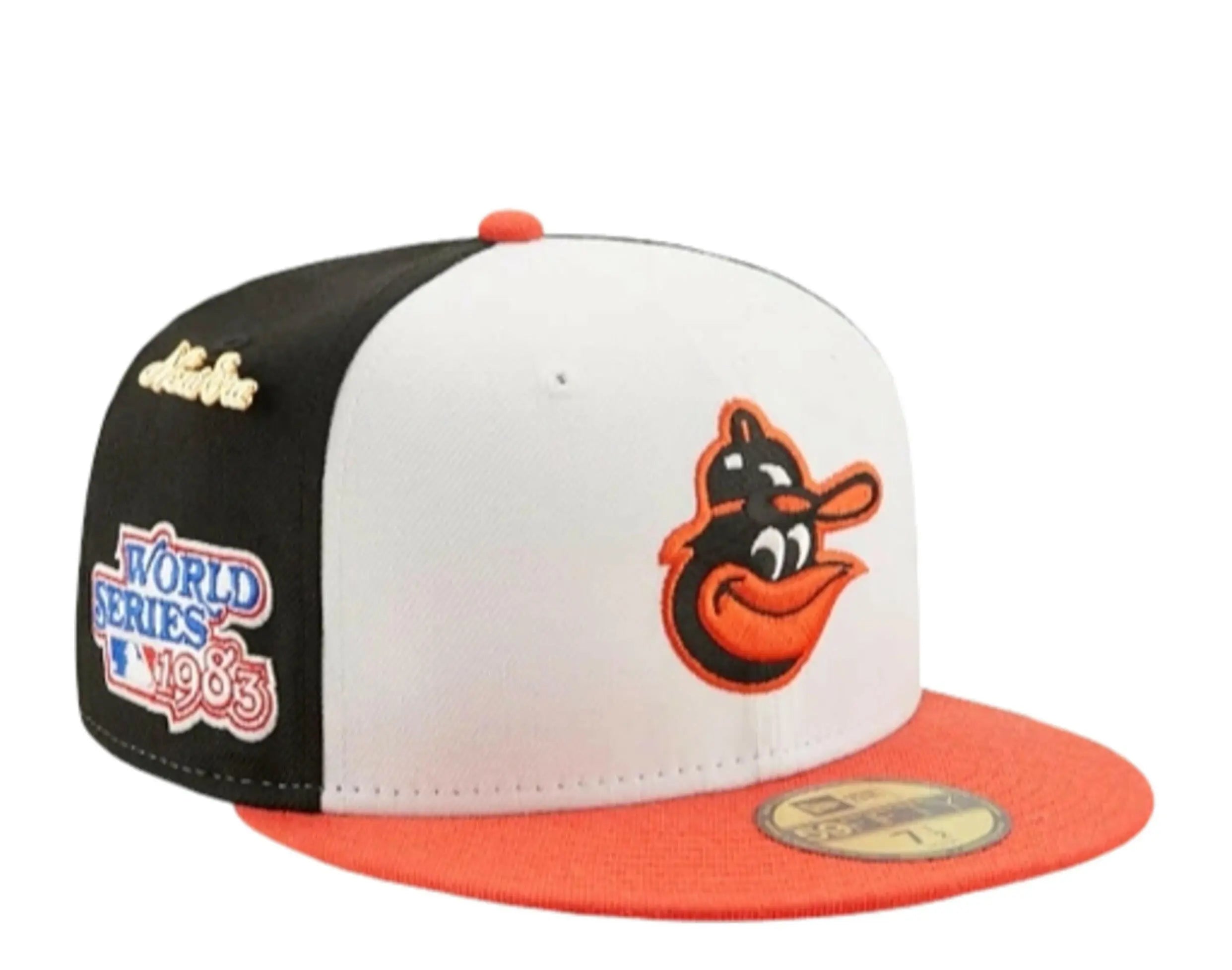 New Era 59Fifty MLB Baltimore Orioles 1983 Logo History Fitted Hat.
