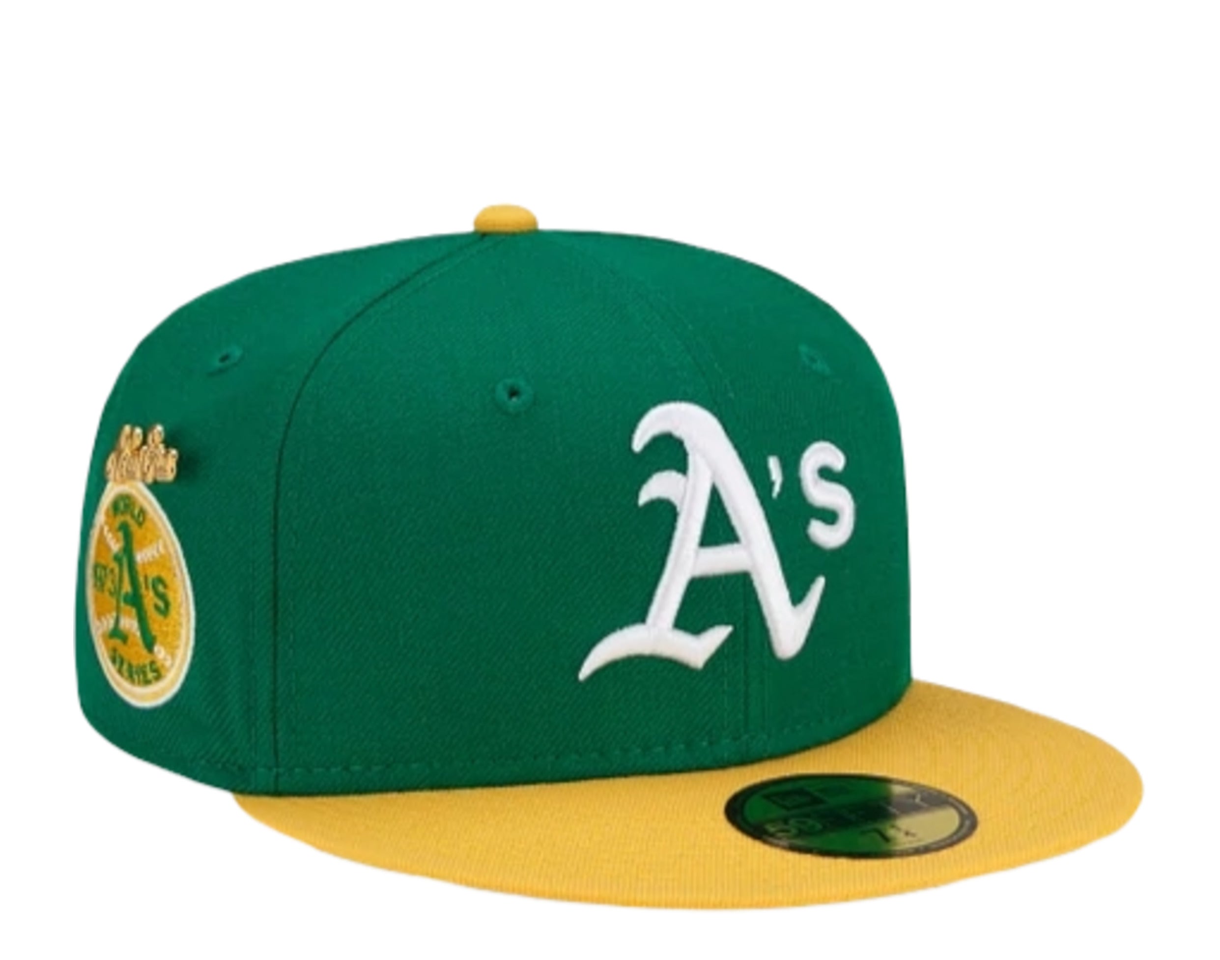 New Era 59FIFTY MLB Oakland Athletics Logo Pinwheel Fitted Hat 7 3/4 