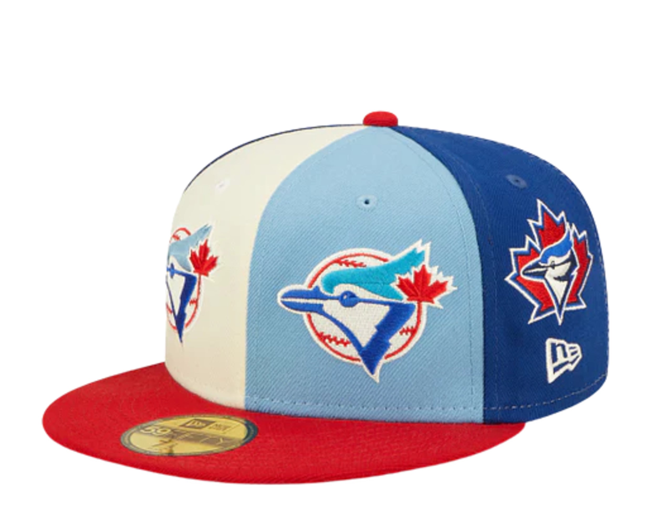 New Era 59FIFTY MLB Toronto Blue Jays Logo Pinwheel Fitted Hat 7 5/8