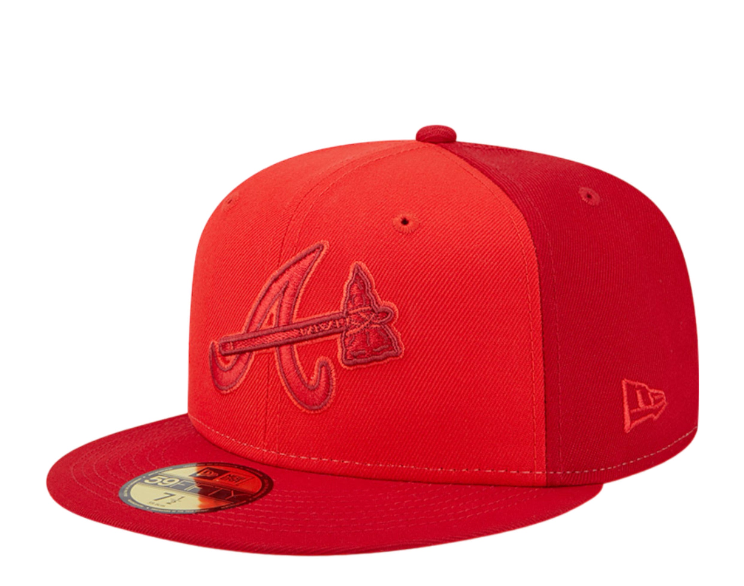 New Era 59FIFTY MLB Atlanta Braves Tri-Tone Team Fitted Hat 7 3/4