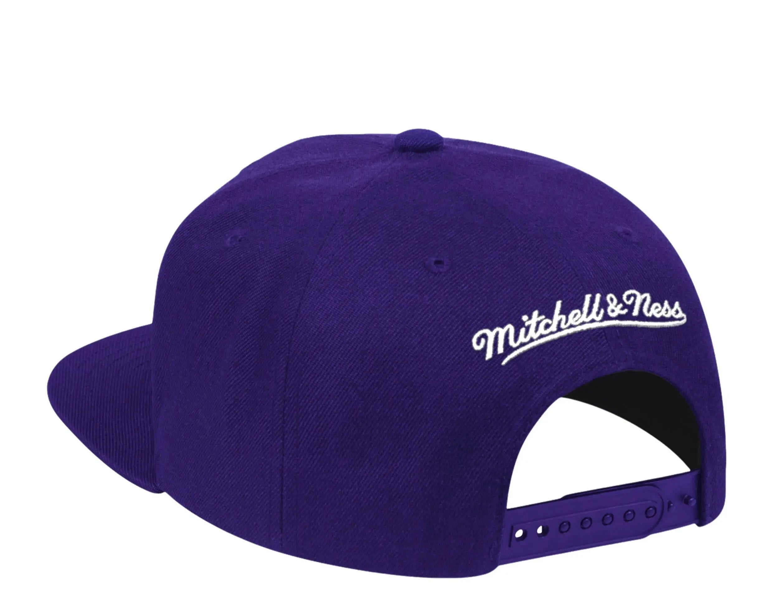 Mitchell & Ness NBA Los Angeles Lakers HWC State Flower Snapback Hat.