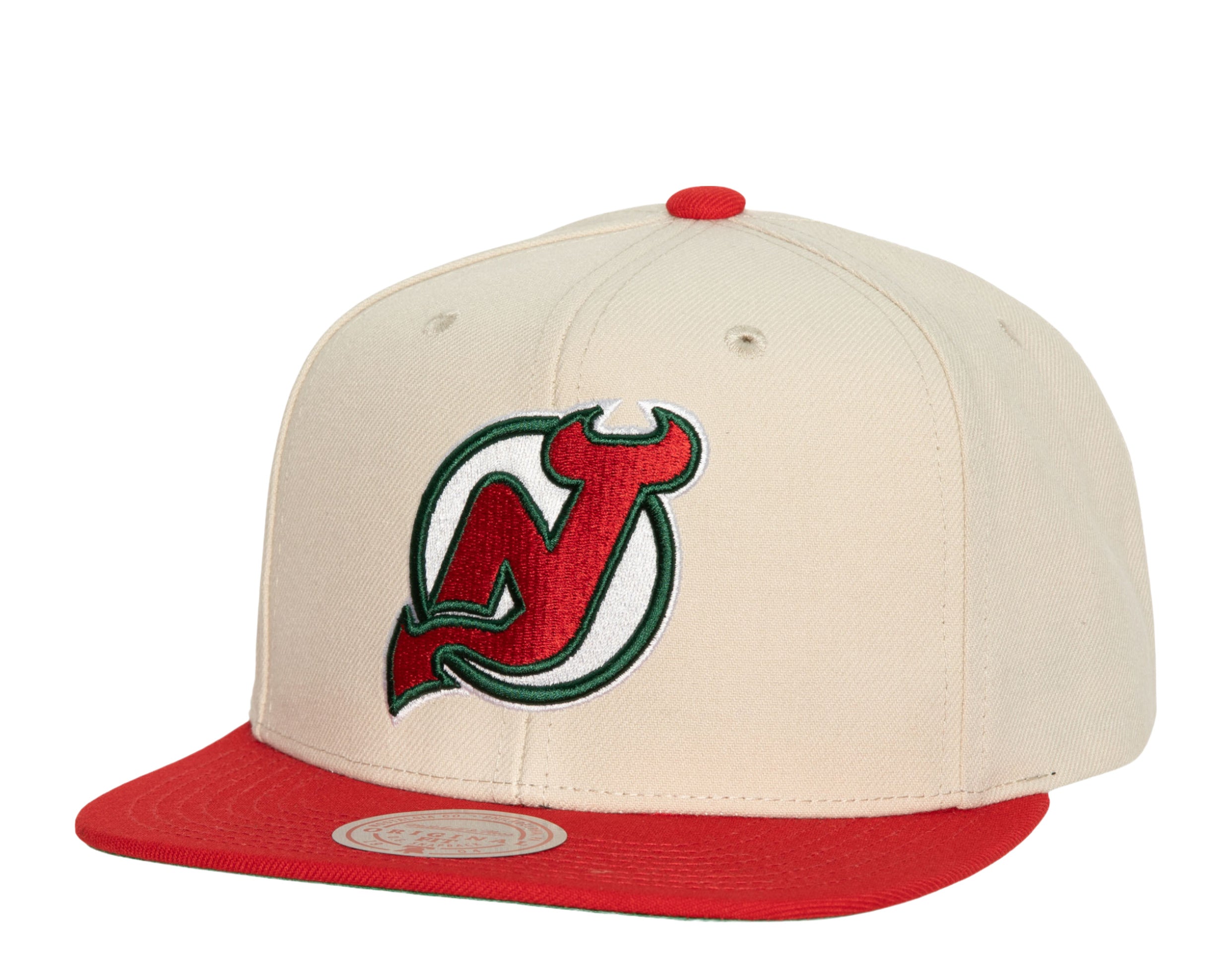 Mitchell & Ness NHL New Jersey Devils Vintage Cream Snapback Hat