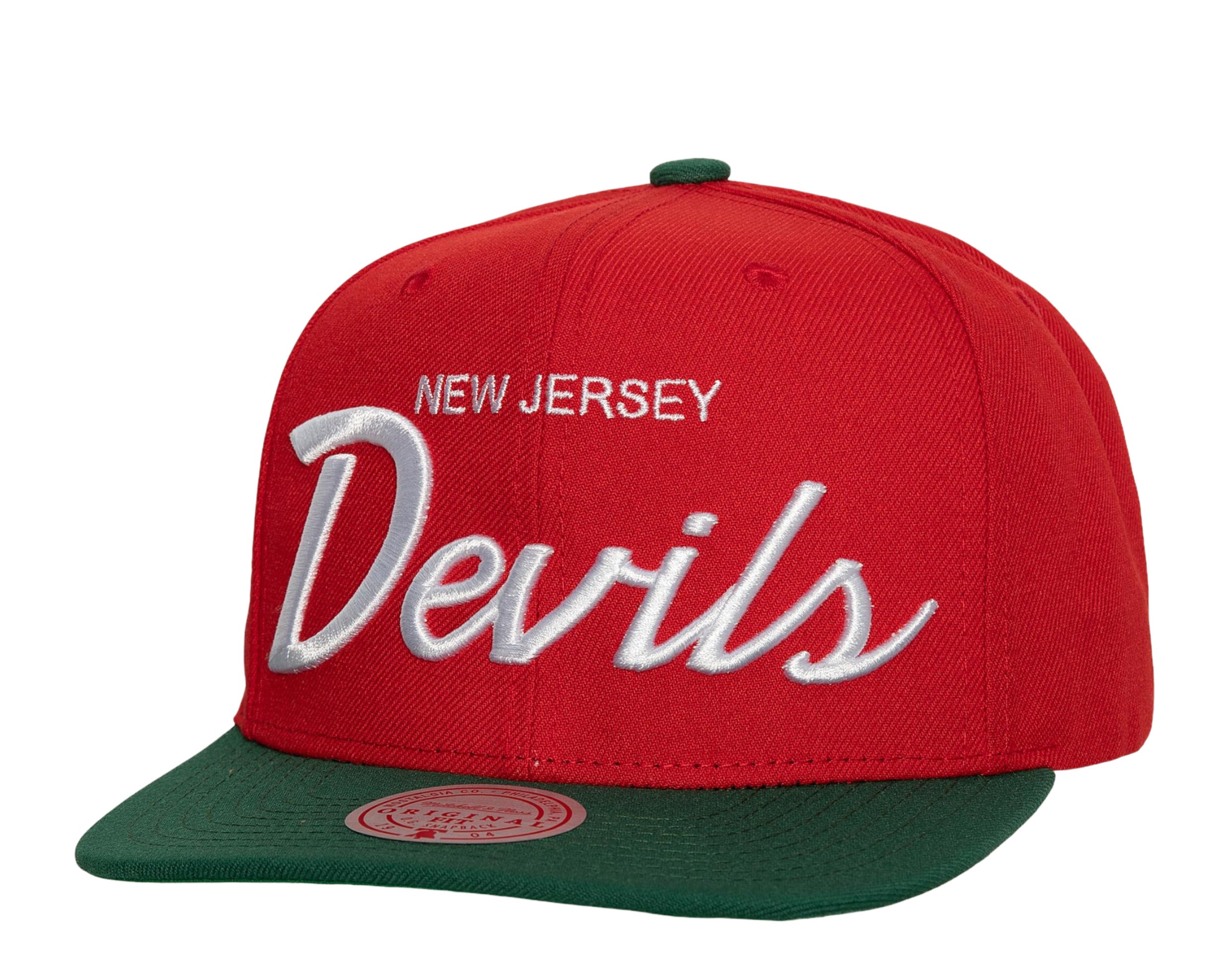 NHL New Jersey Devils Vintage Suede Grey Snapback Hat, Men's, Gray