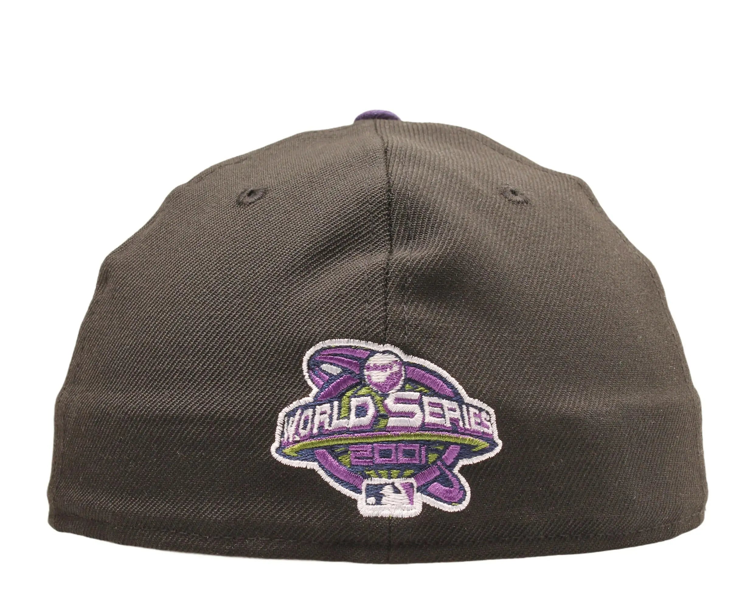 New Era x NYCMode 59Fifty MLB Arizona Diamondbacks 2001 World Series Fitted Hat W/ Green Undervisor.