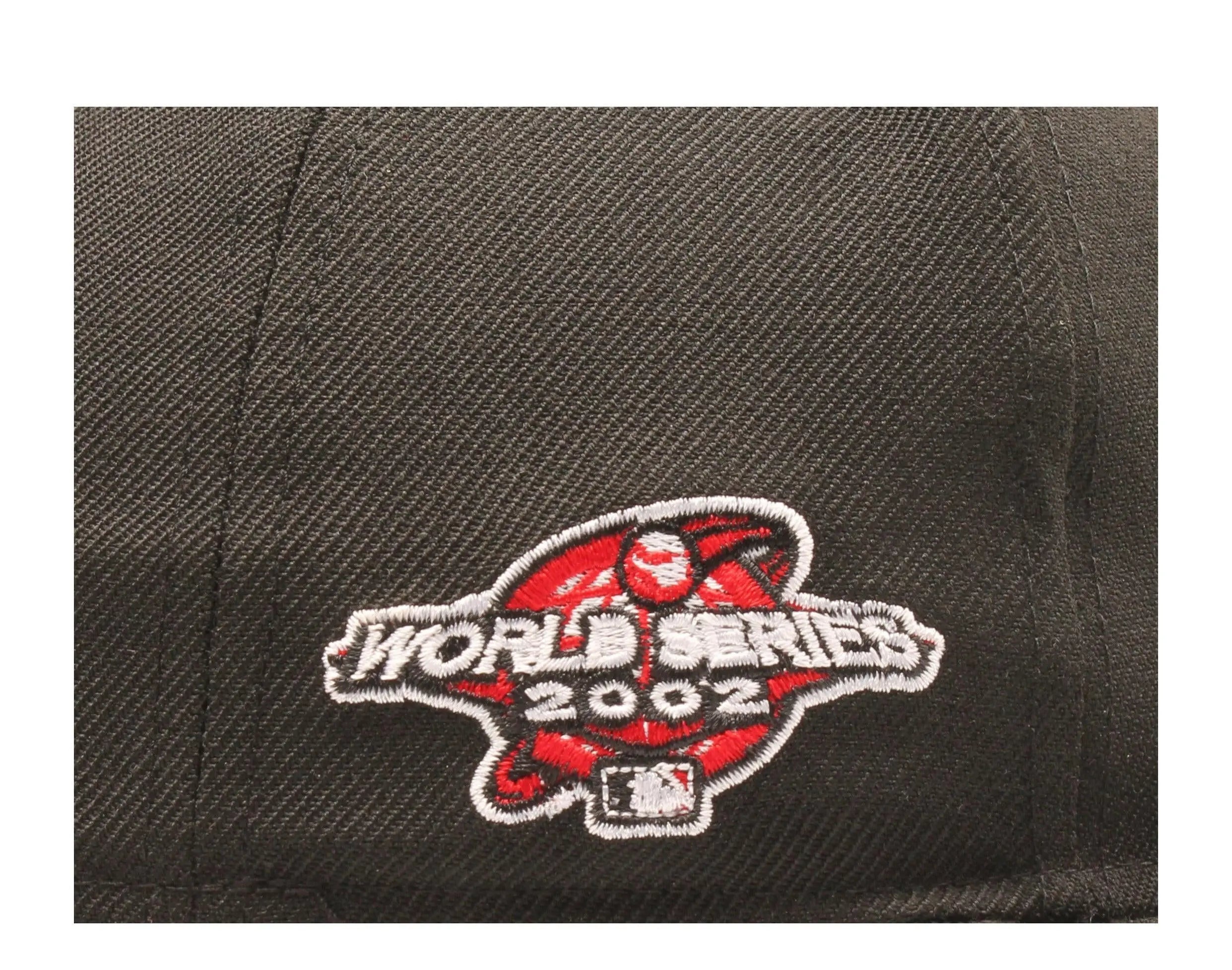 New Era x NYCMode 59Fifty MLB Anaheim Angels 2002 World Series Fitted Hat W/ Green Undervisor.