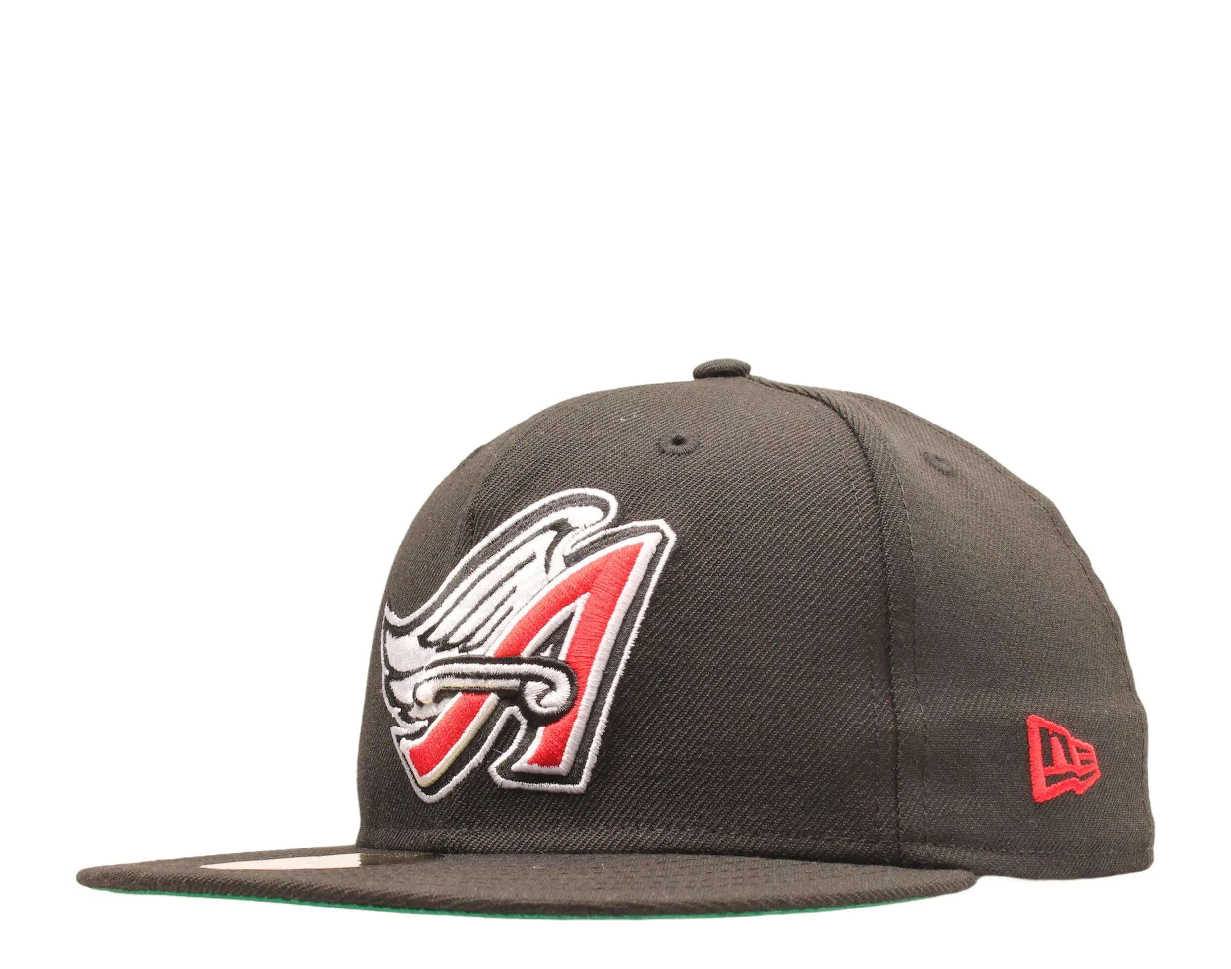 New Era x NYCMode 59Fifty MLB Anaheim Angels 2002 World Series Fitted Hat W/ Green Undervisor.