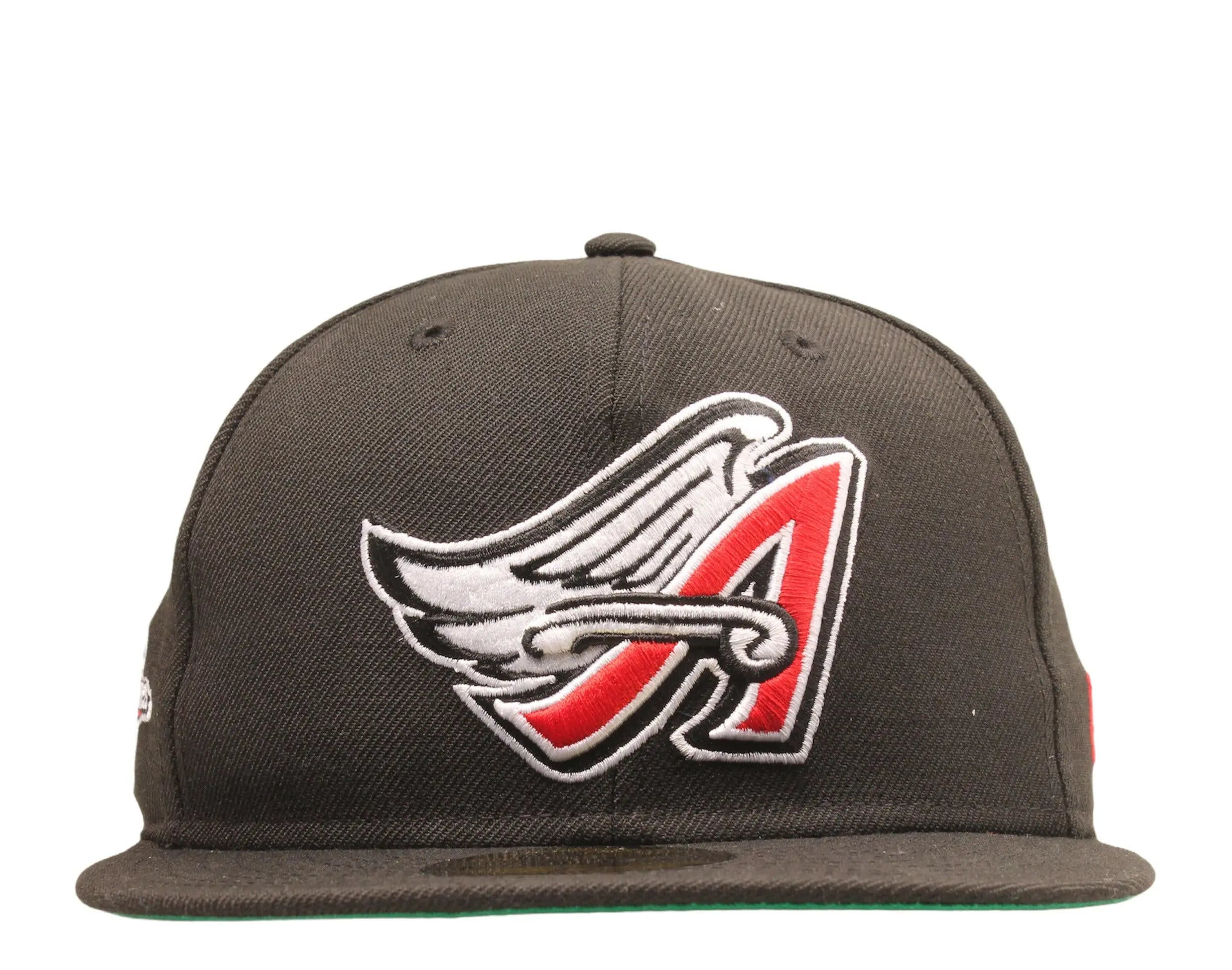 New Era x NYCMode 59Fifty MLB Anaheim Angels 2002 World Series Fitted Hat W/ Green Undervisor.
