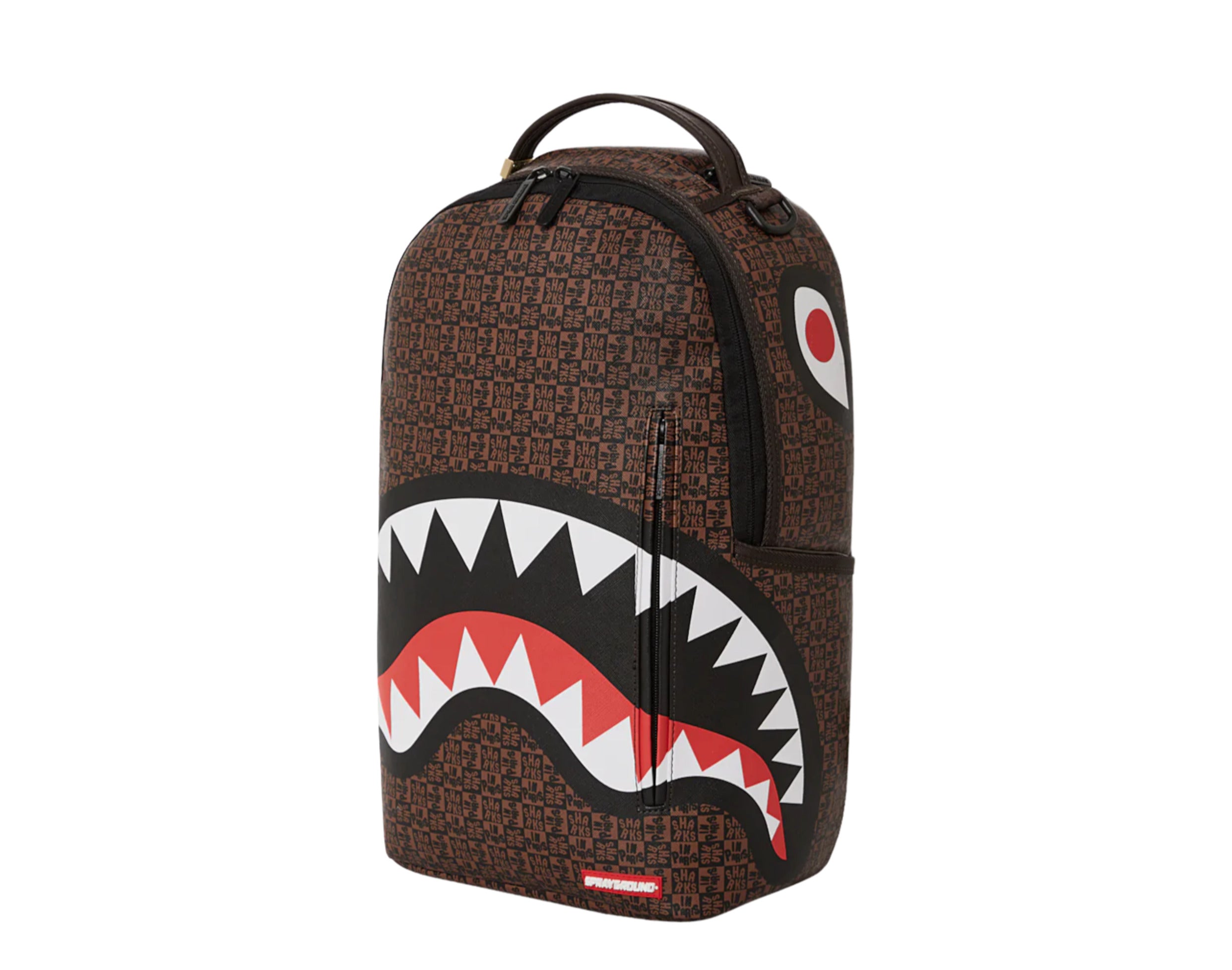 Sprayground Shark Shape Check Backpack