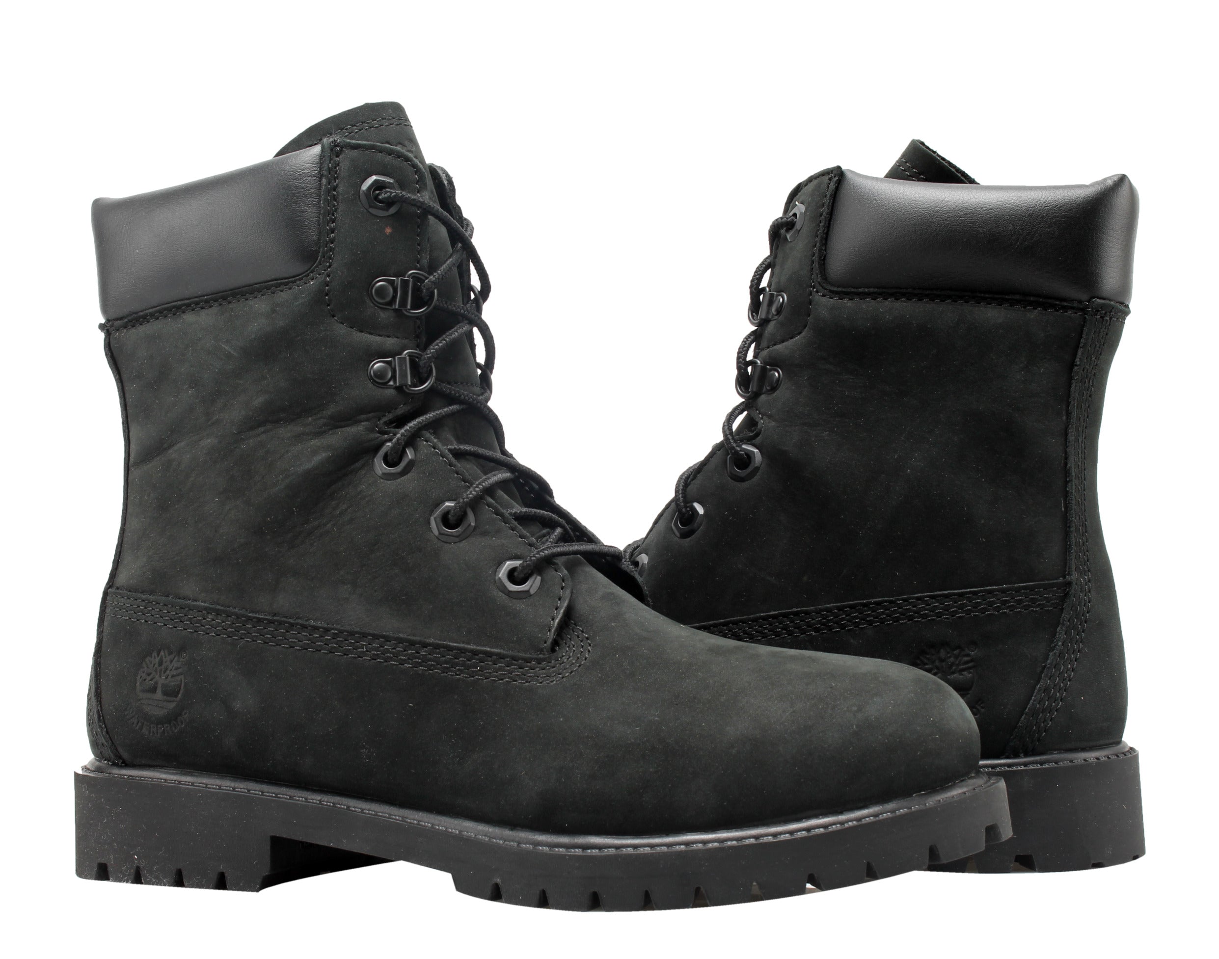 Big kids black timberlands sales