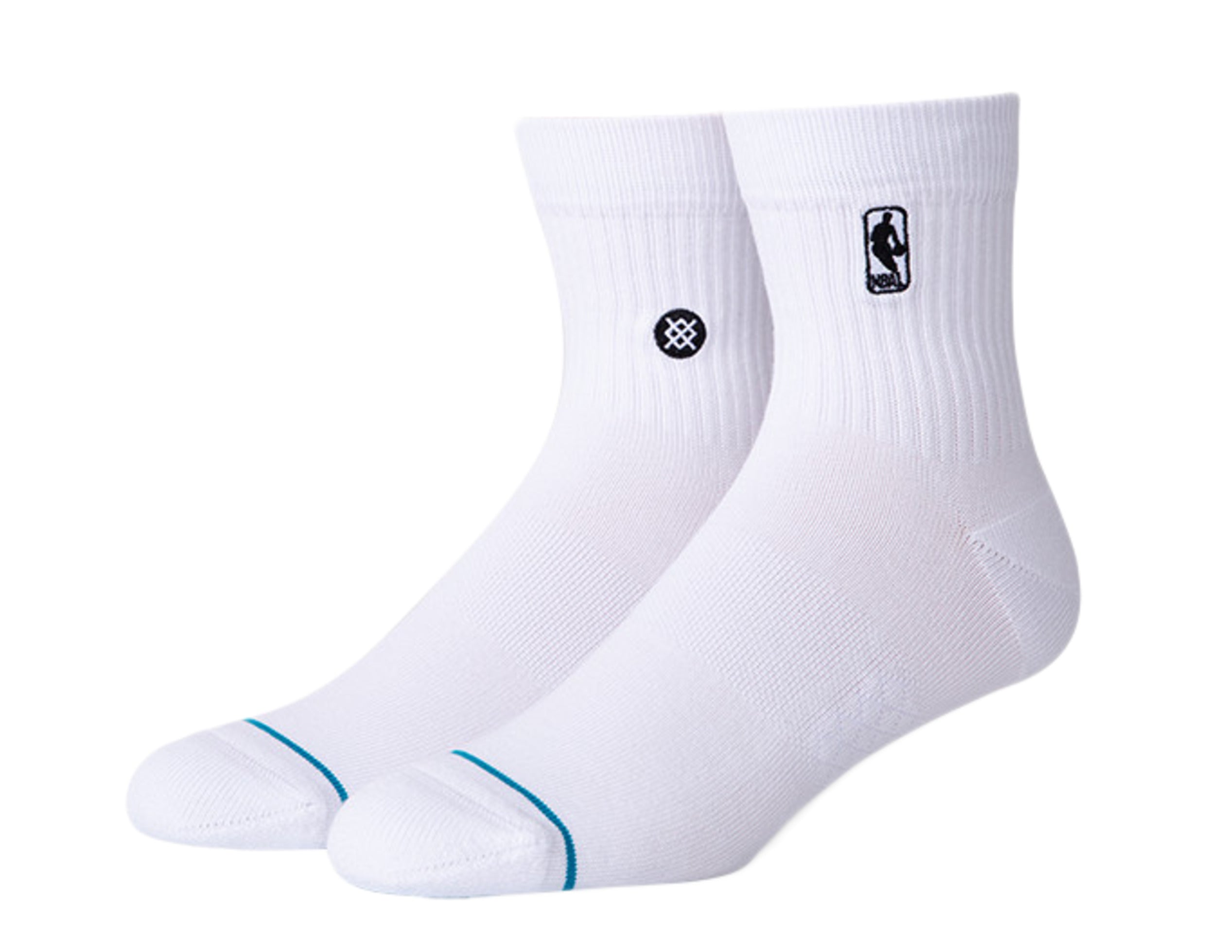Stance Casual NBA Logoman St Qtr Ankle Socks S White NYCMode